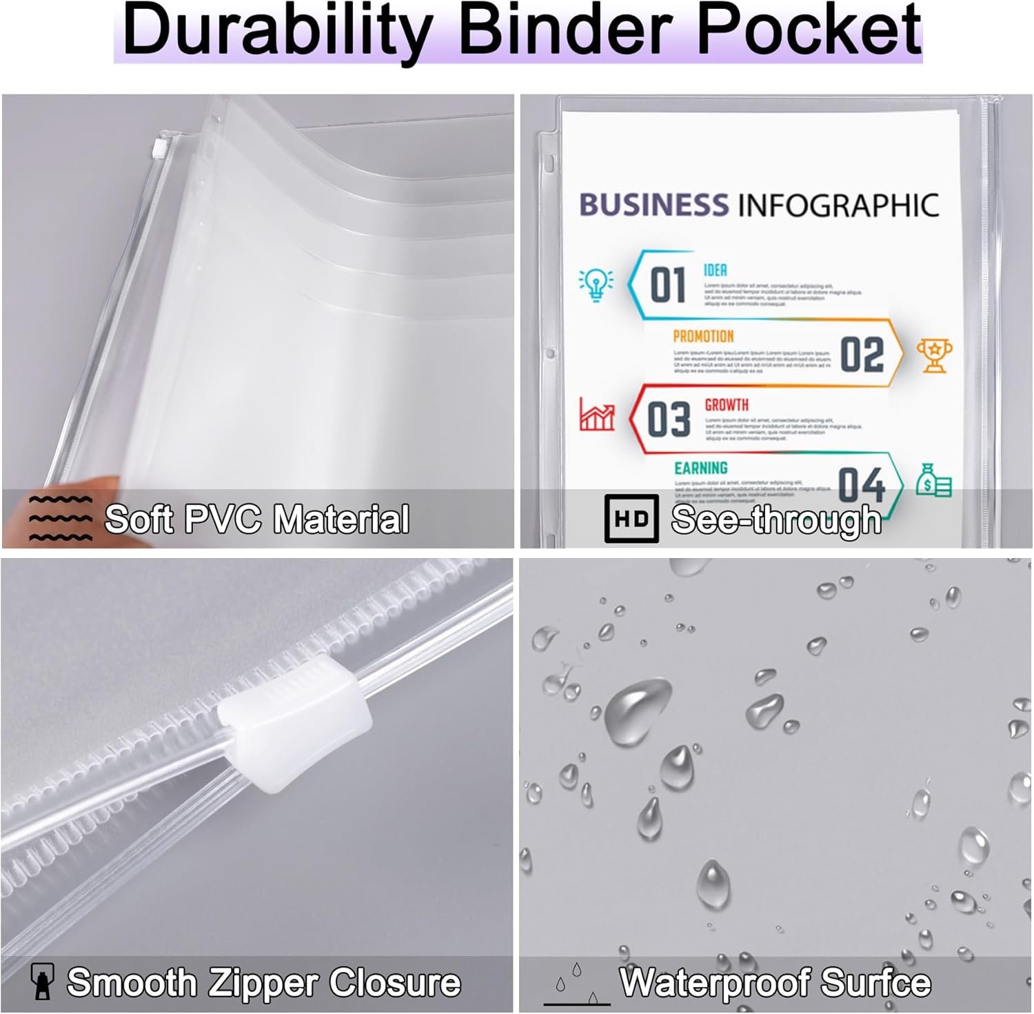 Custom Logo 8 Pack Clear Letter Size Binder Pockets 3 Ring Binder Zipper Pouch Private Label Waterproof PVC 3-Hole Loose Leaf File Bags Insert Sleeves Page Sheet Protectors Factory Business Office Supplies Custom Logo 8 Pack Clear Letter Size Binder Pockets 3 Ring Binder Zipper Pouch Private Label Waterproof PVC 3-Hole Loose Leaf File Bags Insert Sleeves Page Sheet Protectors Factory Business Office Supplies