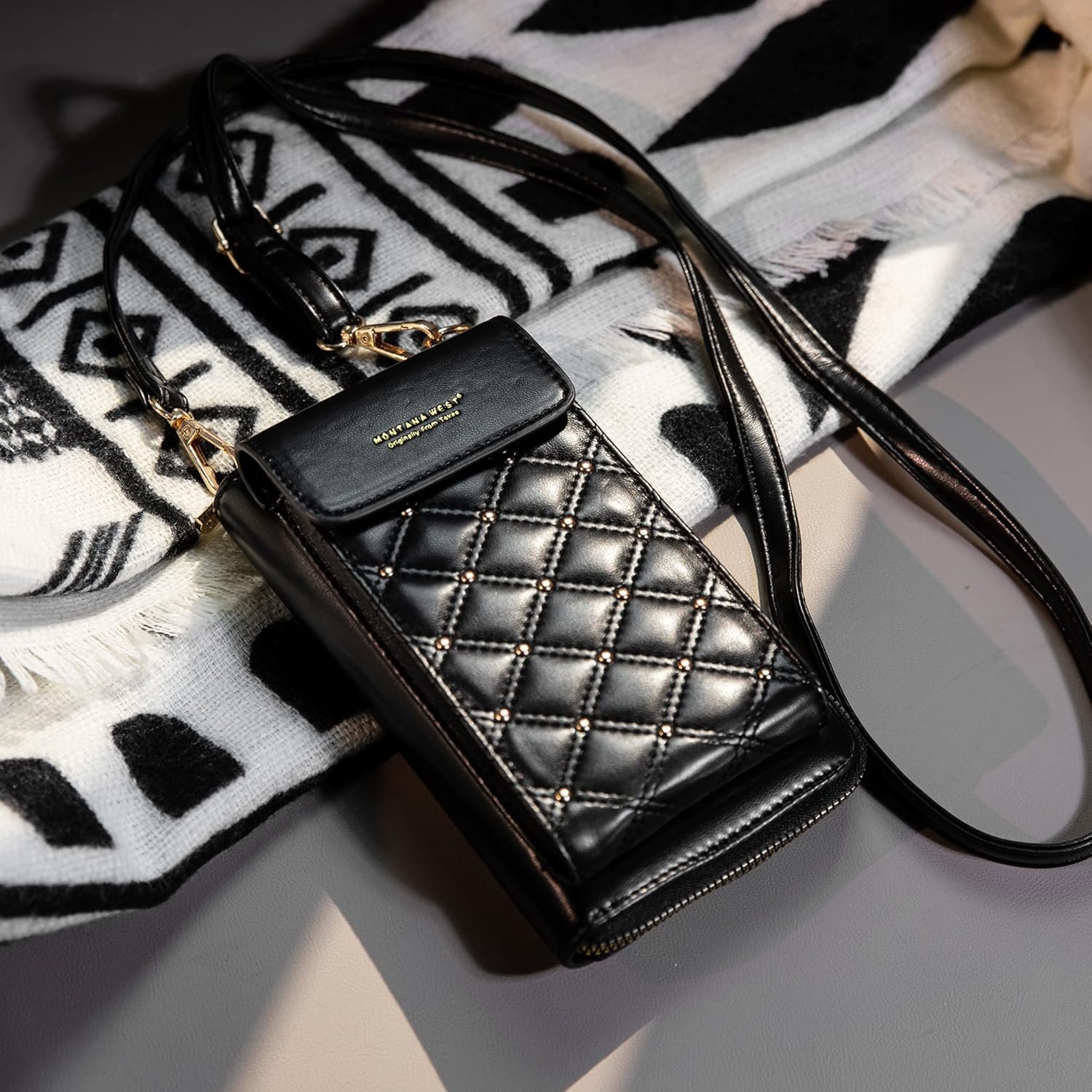 Private Label Small Crossbody Cell Phone Purse Custom Logo RFID Blocking for Women Cellphone Wallet Manufacturer