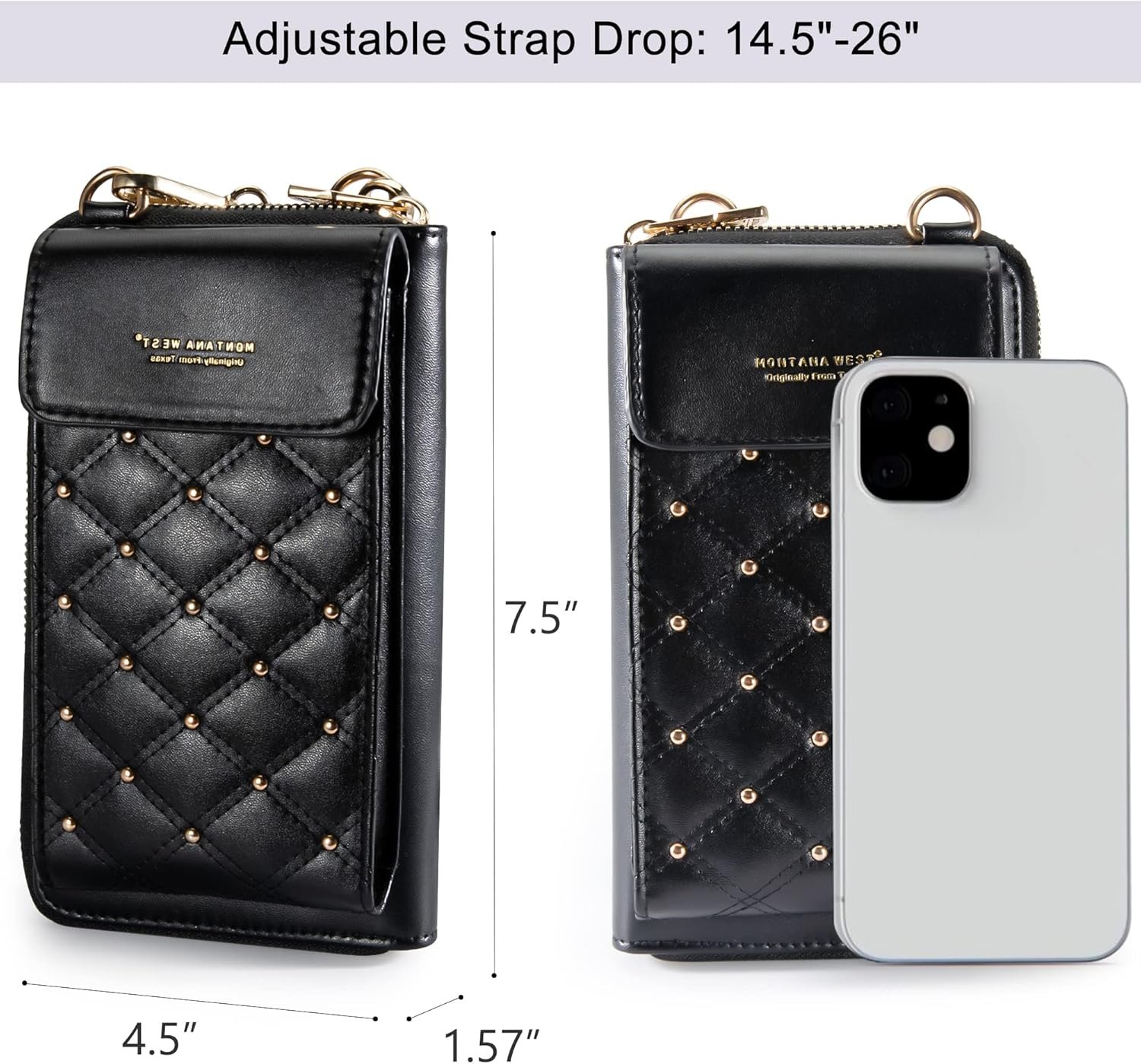 Private Label Small Crossbody Cell Phone Purse Custom Logo RFID Blocking for Women Cellphone Wallet Manufacturer