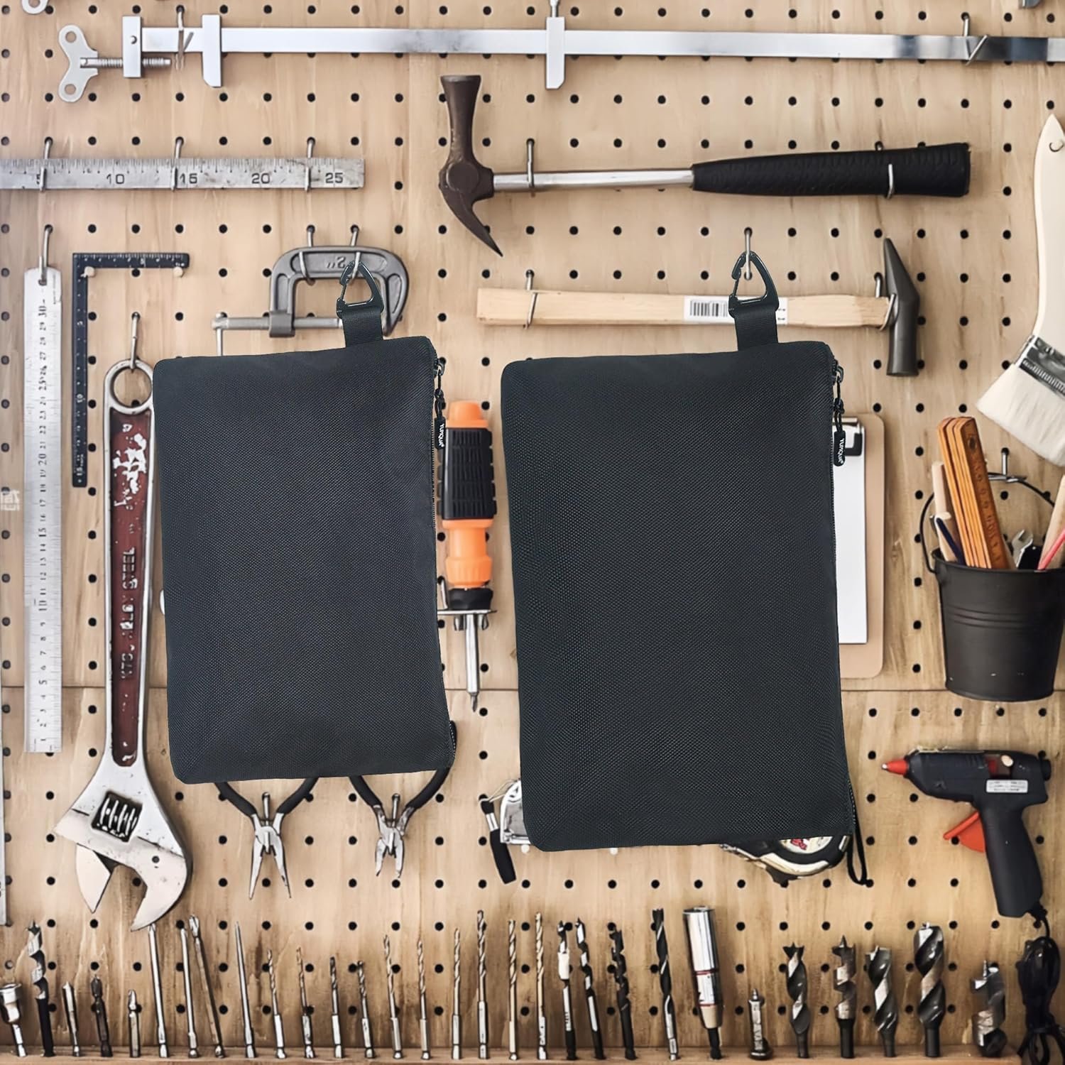 Private Label Small Tool Pouch Compact Zipper Heavy Duty 1680D Oxford Utility Bag Custom Logo Durable Organizer Clips to Belt or Backpack for Men Women Electricians Carpenters DIY Manufacturer