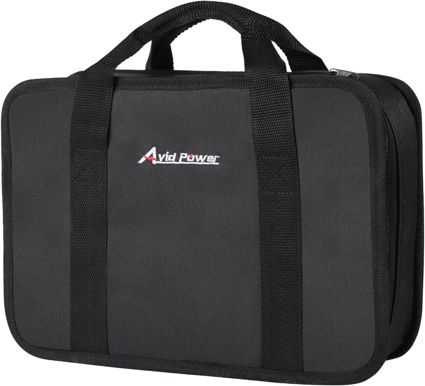 Private Label 12 Inch Tool Storage Carrying Case for Cordless Drill Tire Inflator Impact Wrench, Custom Logo Soft Canvas Power Tool Pouch with Mesh Dividers and Double Zipper Manufacturer