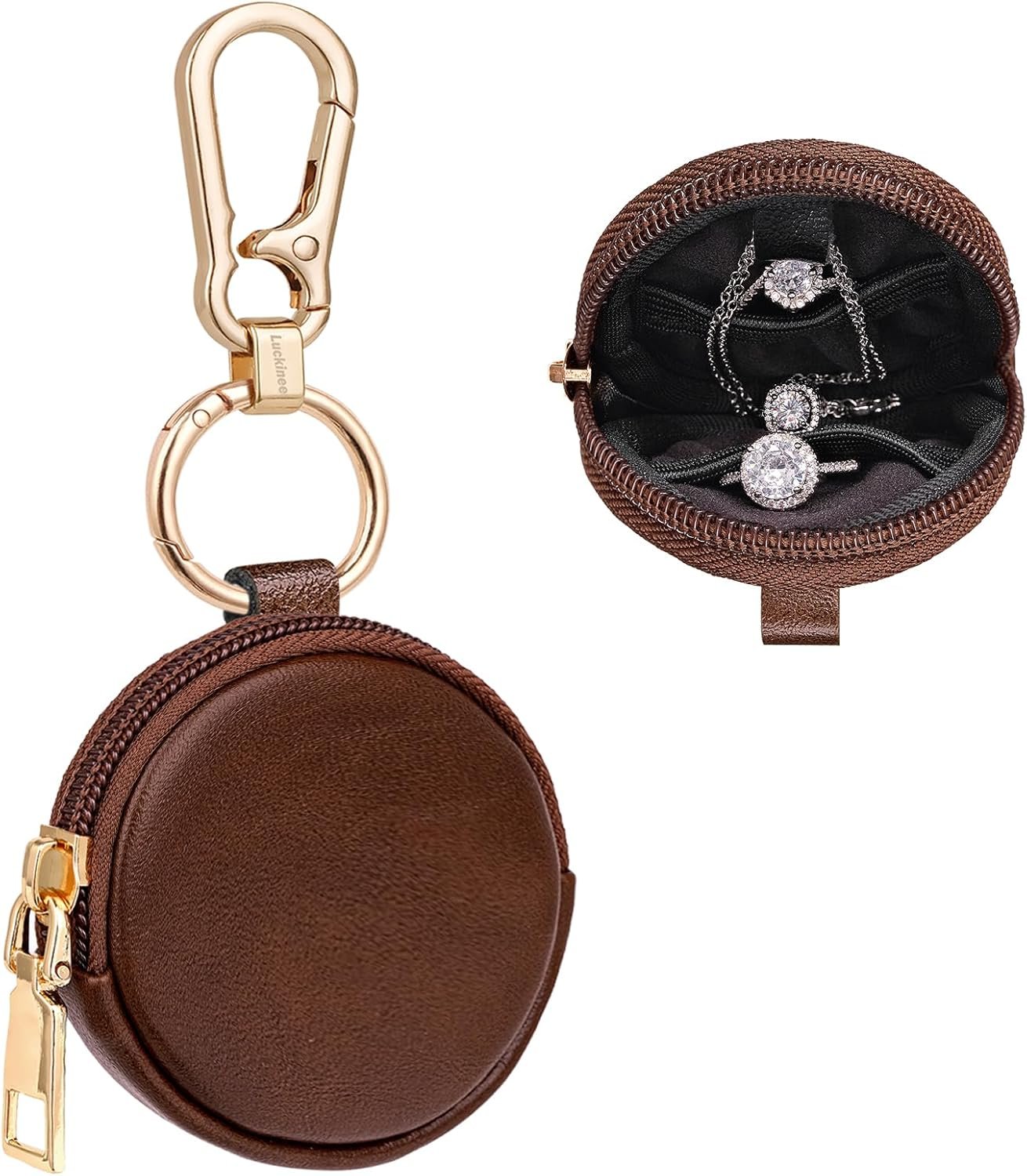 Private Label Small Travel Ring Holder Keychain, Custom Logo Mini Portable Gym Ring Box Case for Women Men, Earring Necklace Holder Manufacturer