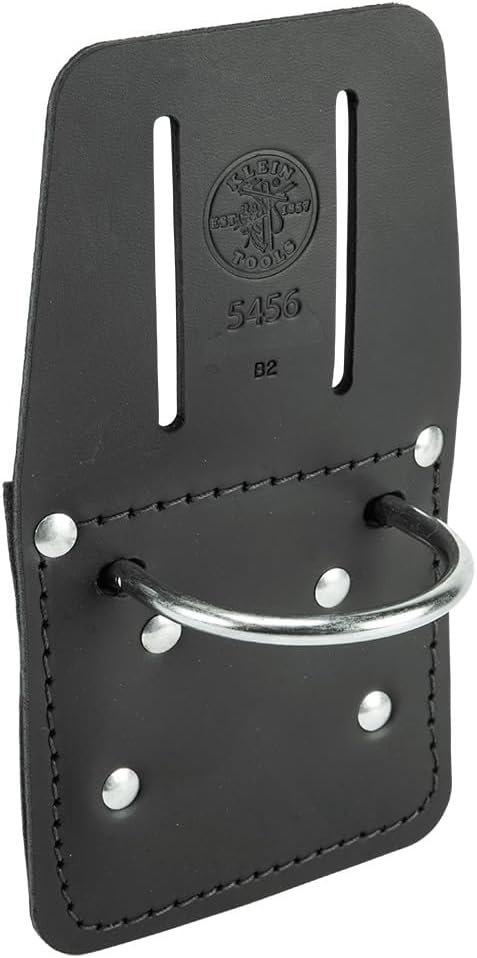 Private Label 5456 Leather Hammer Holder with Slotted Connection Metal Ring Custom Logo Black Manufacturer