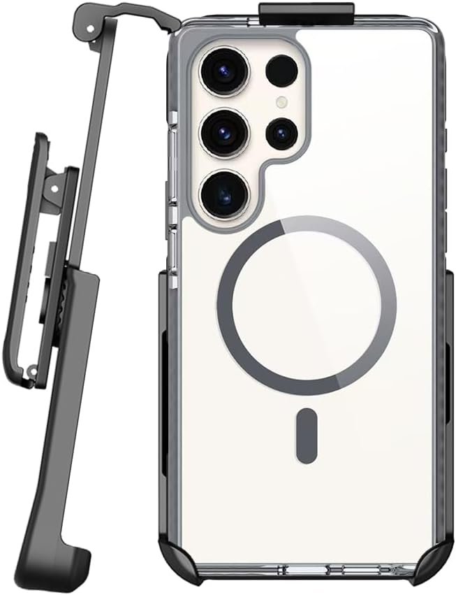 Private Label Belt Case Factory for Samsung Galaxy S25 Ultra Slim Protective Transparent with Rotating Belt Clip Holster Combo Custom Logo MagSafe Compatible