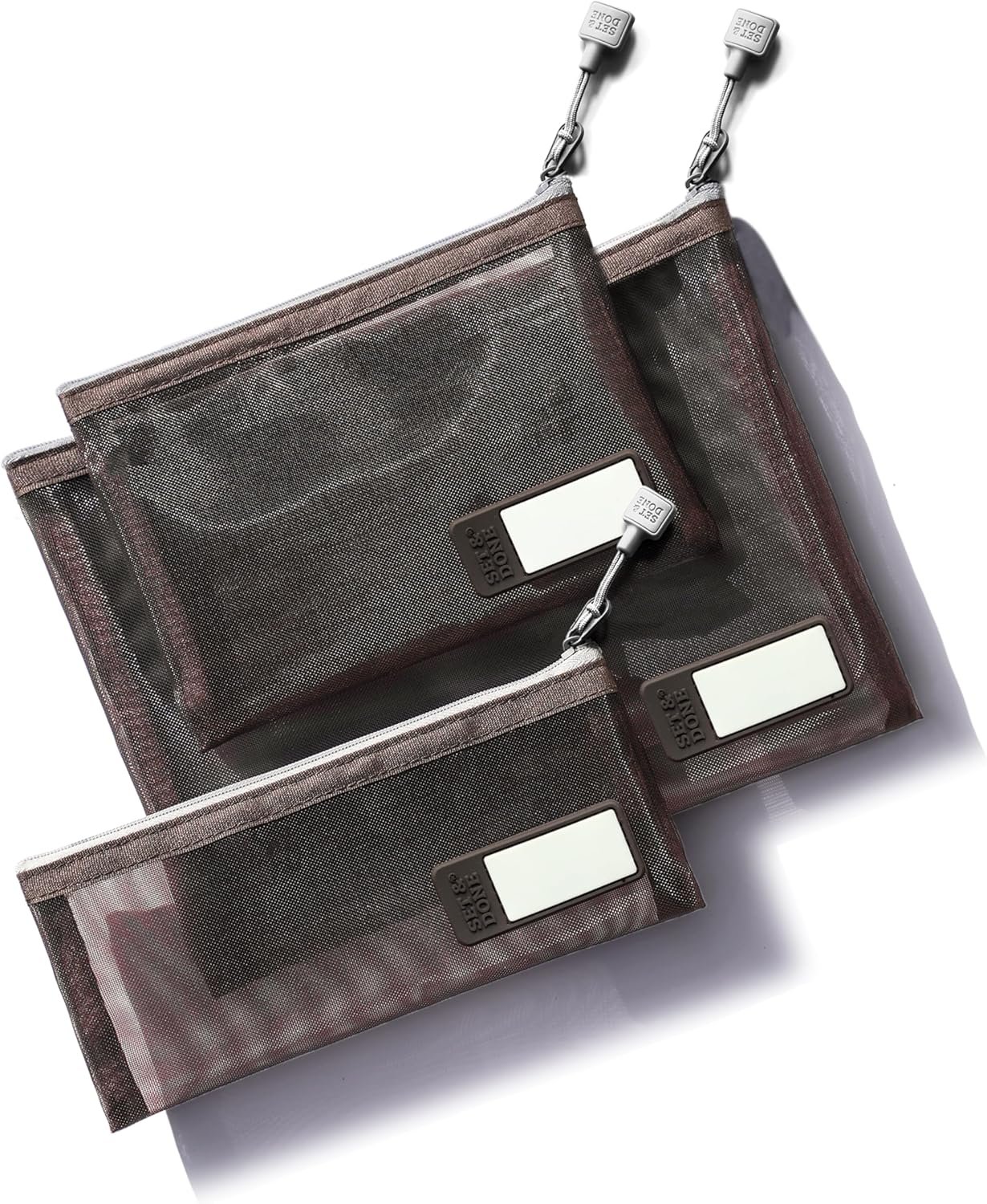 Private Label Flexi Mesh Zipper Pouch – Durable Clear Nylon Storage Bag with Custom Logo Name Tab for Makeup Travel Diaper Bag Office Organizing Supplier