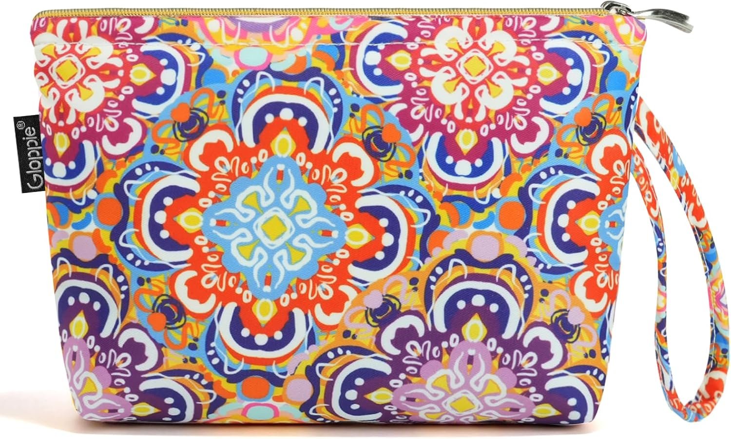 Manufacturer Bohemian Makeup Bag with Custom Logo - Private Label Travel Cosmetic Bag for Women Small Zipper Pouch for Purse