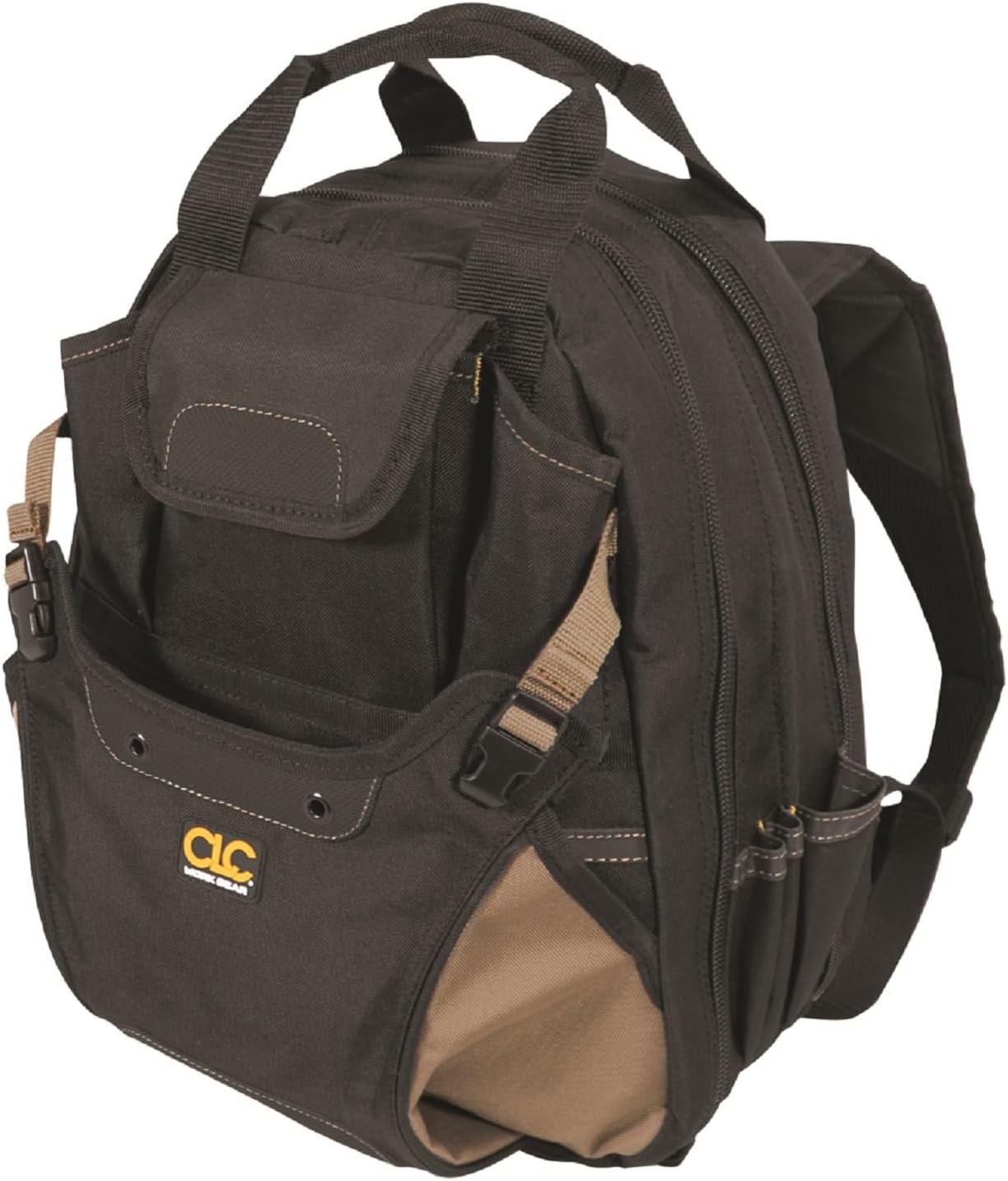 Private Label 1134 Carpenter's Tool Backpack 44 Pockets Custom Logo Padded Back Support Manufacturer Black