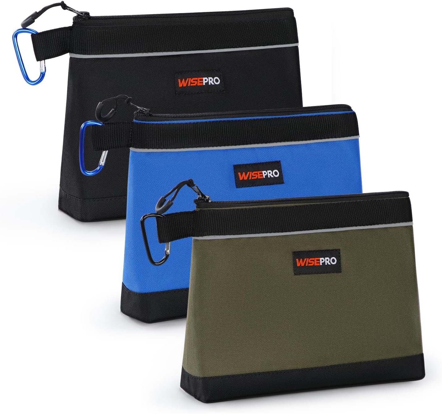 Private Label Zipper Tool Pouches Manufacturer Multi-Purpose Utility Organizer Bags for Small Hand Tools Screws Nails Hardware Pliers Wrenches Custom Logo Storage Pouch Set for Electricians Plumbers HVAC Mechanics