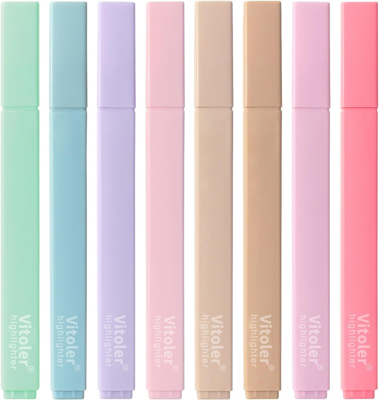 Private Label 8 Pack Aesthetic Highlighters Assorted Colors Chisel Tip No Bleed Pastel Bible Highlighters for Journaling Office School Bible Study Supplies from Manufacturer Custom Logo