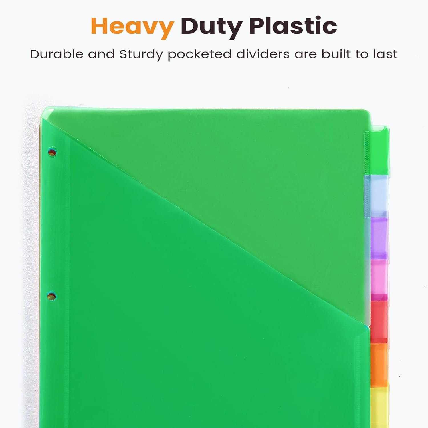 Custom Logo 24 Count 8 Tab Dividers with Pockets for 3 Ring US Letter Binders Private Label Insertable Big Tabs Multicolor Set of 3 Supplier