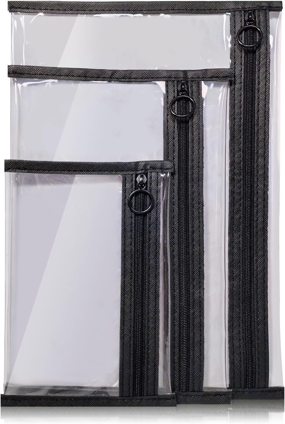 Private Label TSA Approved Clear Toiletry Bags with Custom Logo 3 Pack Waterproof PVC Travel Organizer Zipper Pouches Transparent Makeup Cosmetic Cases for Airport Security Manufacturer