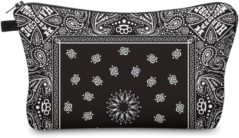 Private Label Small Makeup Bag for Women Mandala Flowers Design Organizer with Zipper Closure Lightweight Water-Resistant Custom Logo 8.65"x 5.35" x 7.08" Manufacturer
