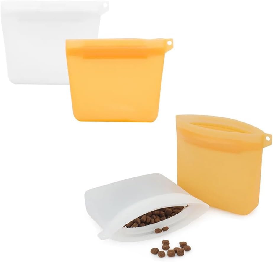 Private Label 2 Pack 4oz Silicone Waterproof Dog Treat Pouch Mini Training Bag with Closure Seal Clip Leash Attachment Custom Logo Manufacturer