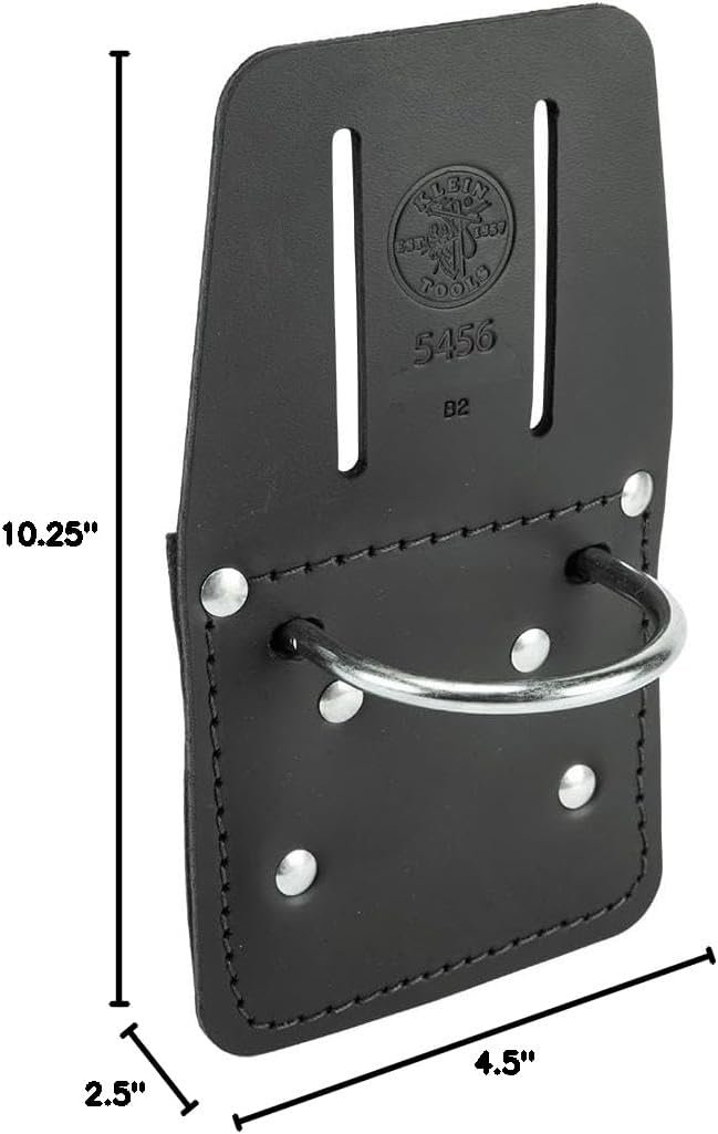 Private Label 5456 Leather Hammer Holder with Slotted Connection Metal Ring Custom Logo Black Manufacturer