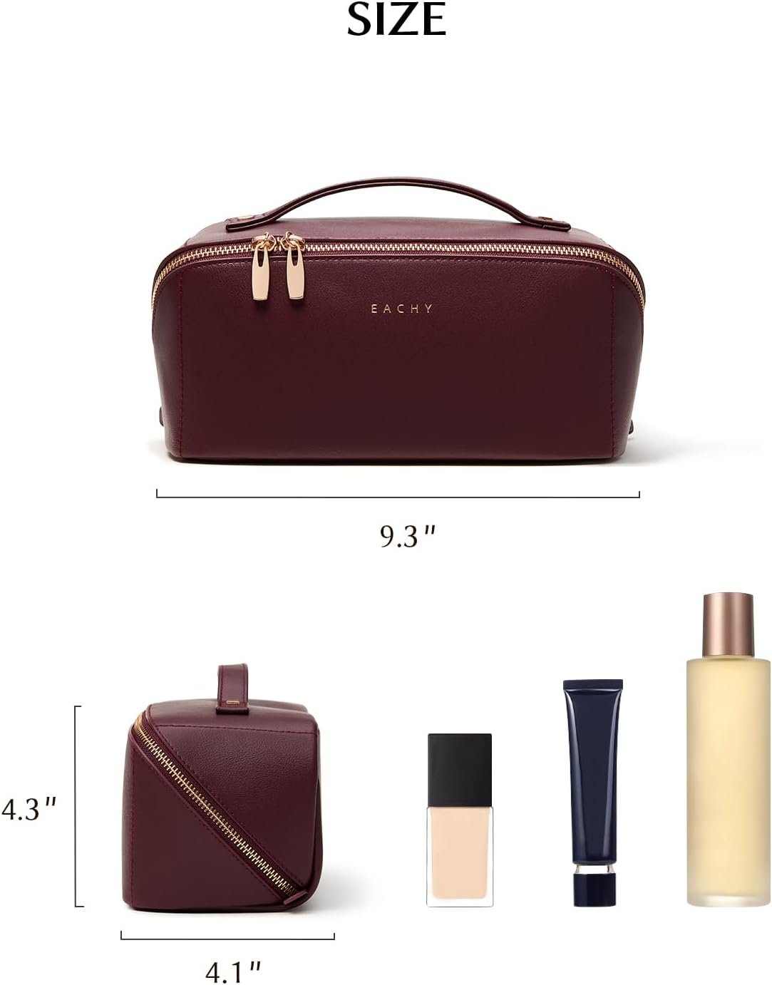 Custom Logo Portable 185° Wide-Open Flat Travel Toiletry Bag Private Label Waterproof Large Capacity Cosmetic Makeup Pouch for Women with Divider and Handle Factory