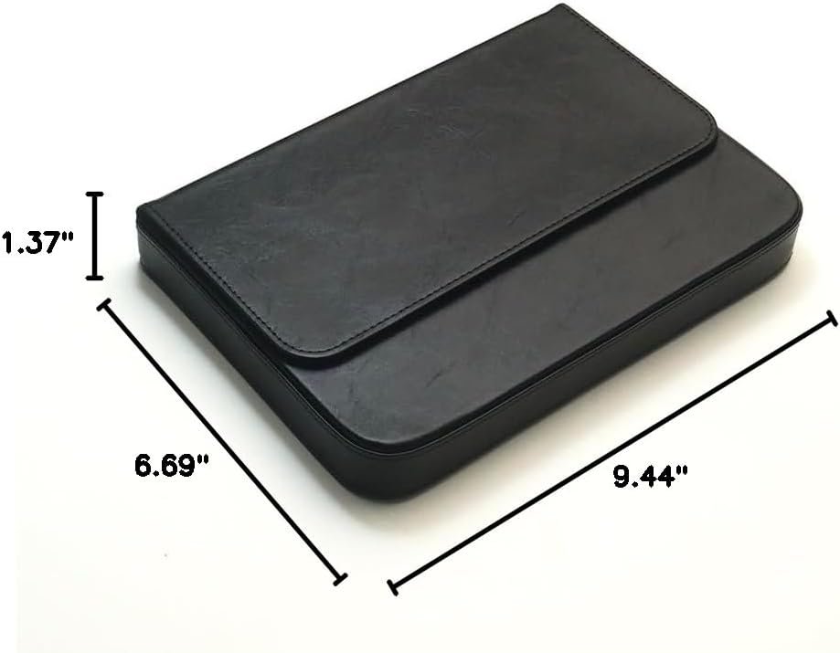 Private Label PU Leather 12 Fountain Pen/Pencil Tray Case Organizer Handmade Fashion Design Magnetic Closure with Drawer Custom Logo 12 Slots Black Manufacturer