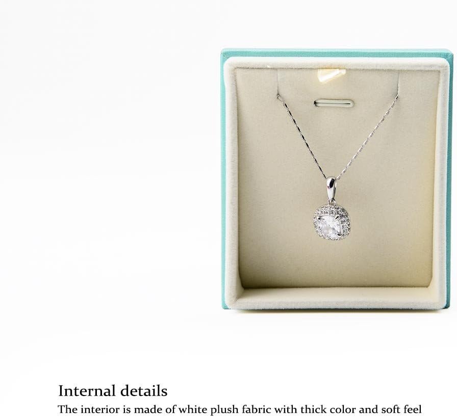 Custom Logo Velvet Pendant Necklace Gift Box Private Label Long Chain Display Case Supplier