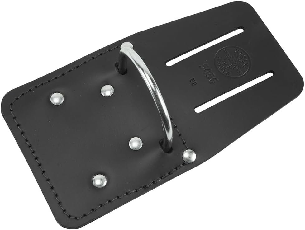 Private Label 5456 Leather Hammer Holder with Slotted Connection Metal Ring Custom Logo Black Manufacturer