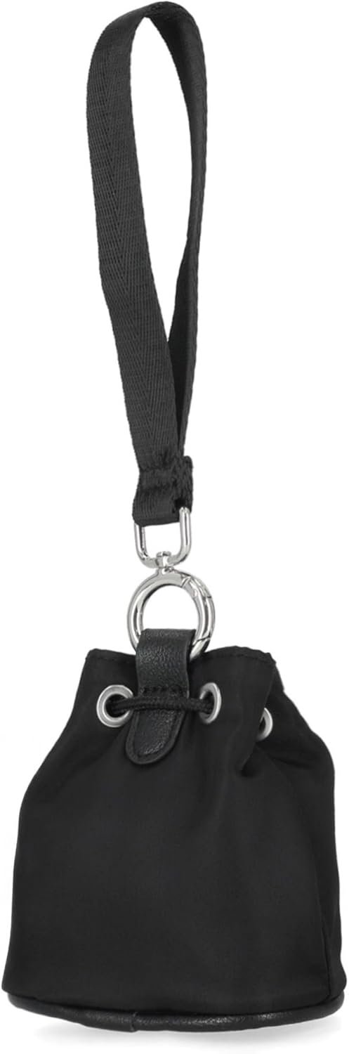 Private Label Sea Spray Drawstring Wallet Coin Purse Mini Pouch Charm Wristlet with Custom Logo from Manufacturer Black