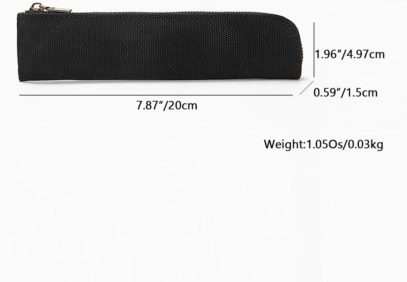 Custom Logo Thin and Slim Small Pencil Pouch Private Label Stylish Cotton Canvas Lightweight Manufacturer