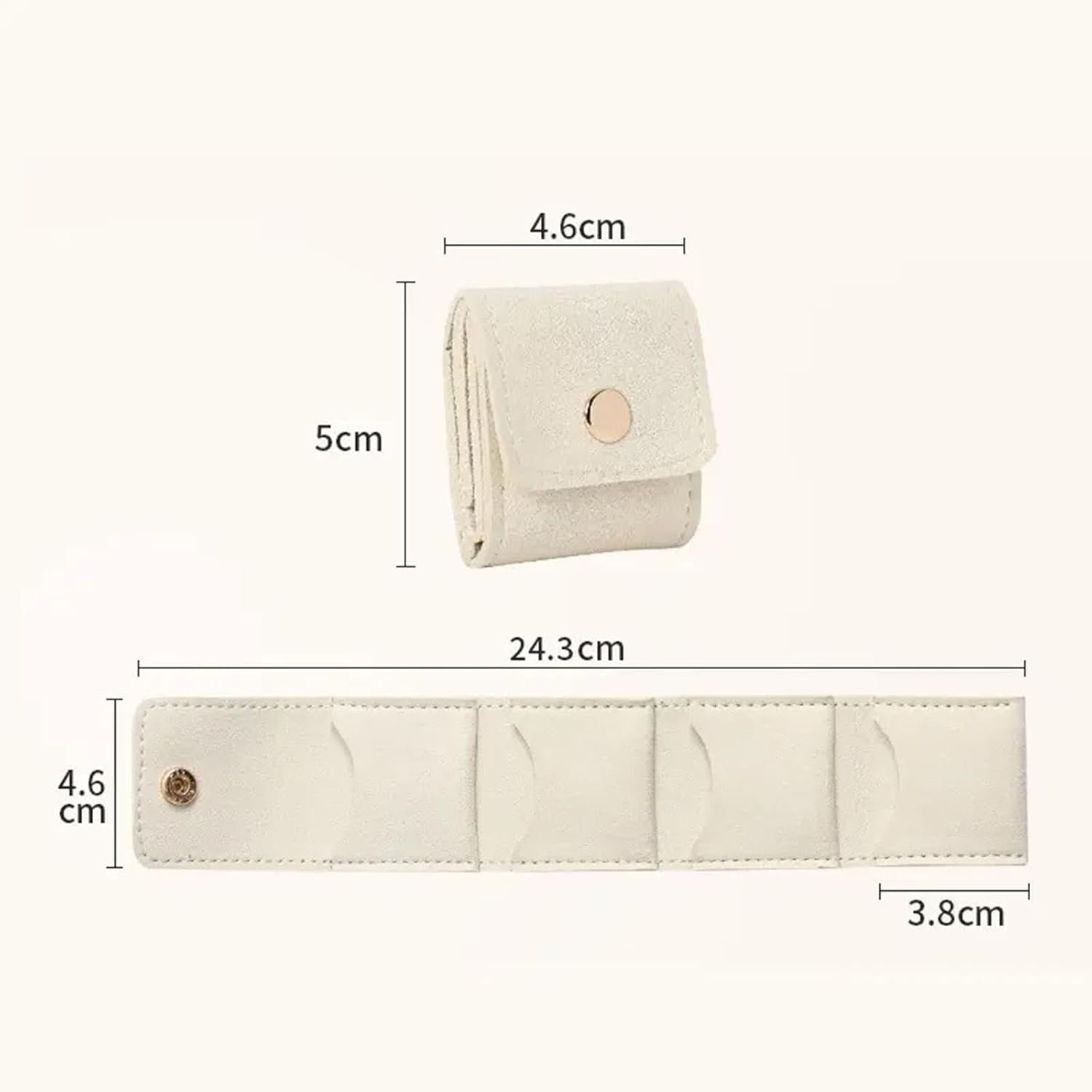 Private Label 2025 New Mini Travel Jewelry Roll Bag – Foldable & Portable Jewelry Storage Organizer with Buckle Closure & Custom Logo – Holds Earrings Rings Necklaces – Pink Travel Jewelry Pouch Supplier