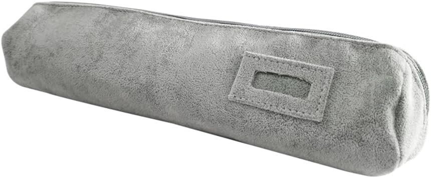 Private Label Bracelet Bangle Watch Roll Travel Pouch Jewelry Organizer - Black Gray Velvet Portable Zipper with Custom Logo Removable Roll Insert for 12.5