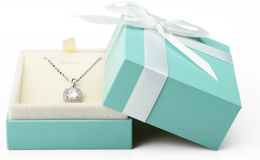 Custom Logo Velvet Pendant Necklace Gift Box Private Label Long Chain Display Case Supplier