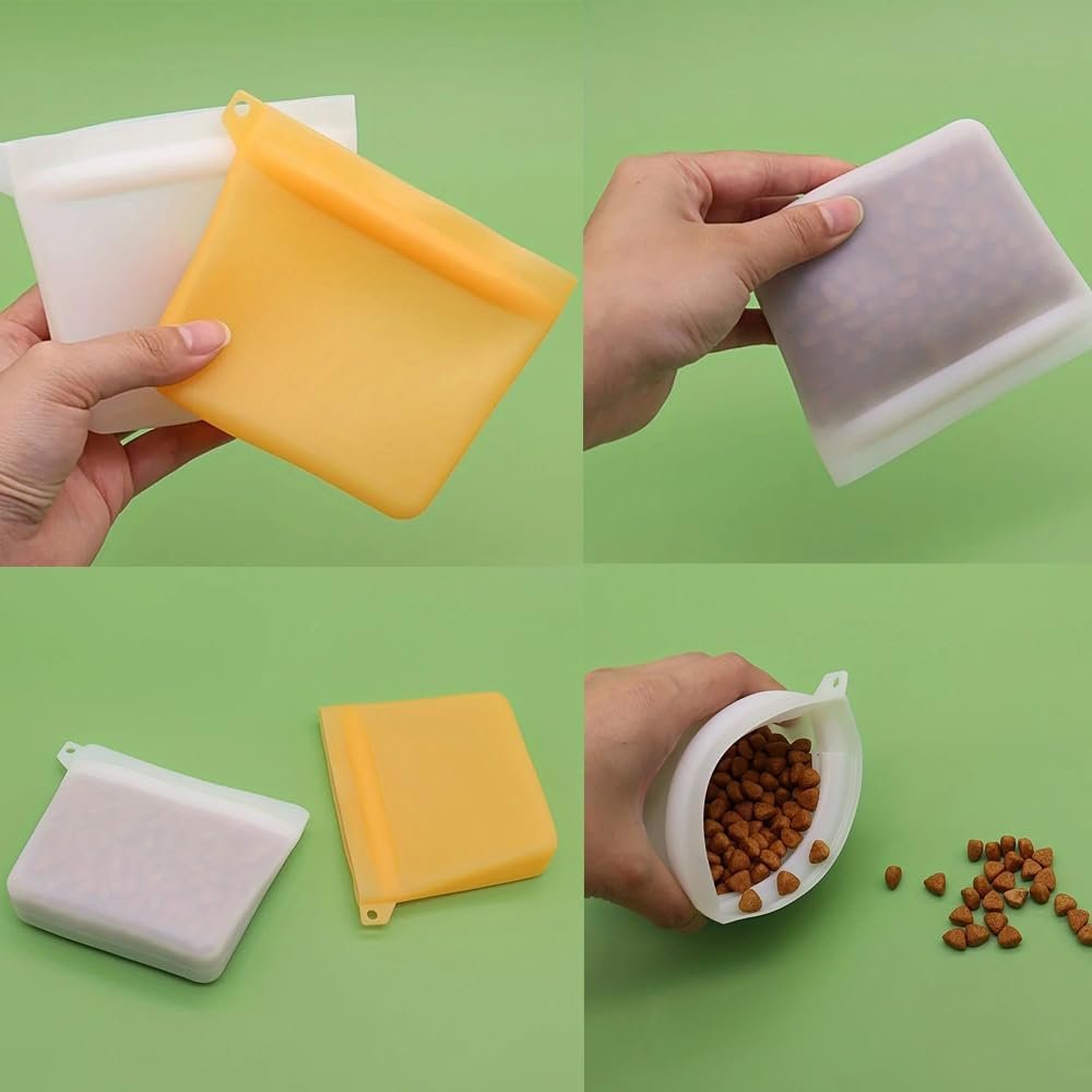 Private Label 2 Pack 4oz Silicone Waterproof Dog Treat Pouch Mini Training Bag with Closure Seal Clip Leash Attachment Custom Logo Manufacturer