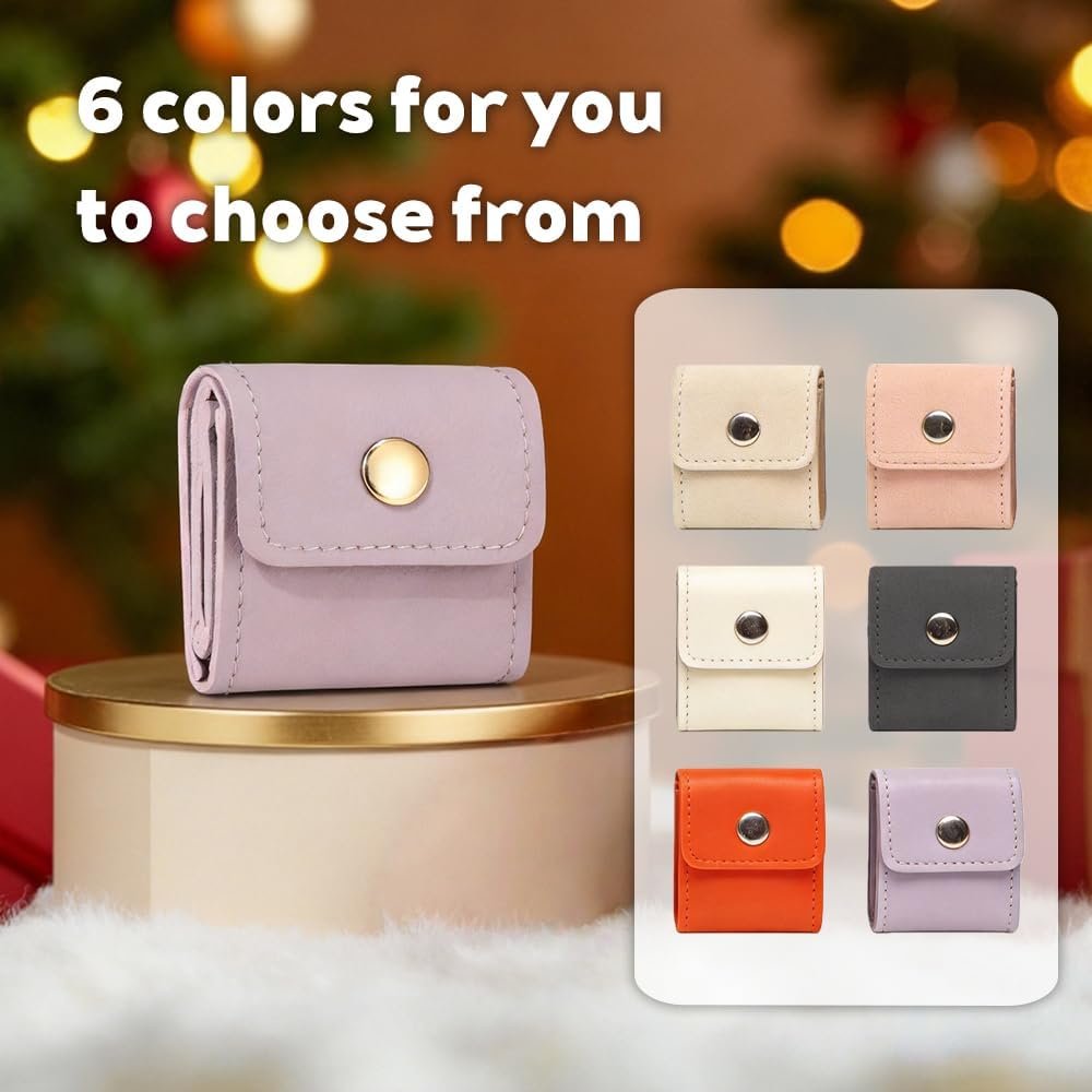 Private Label 6 Pack Mini Jewelry Travel Cases, Custom Logo Leather Foldable Organizer Pouches for Earrings Necklaces Rings, Portable Bags Manufacturer for Women Girls