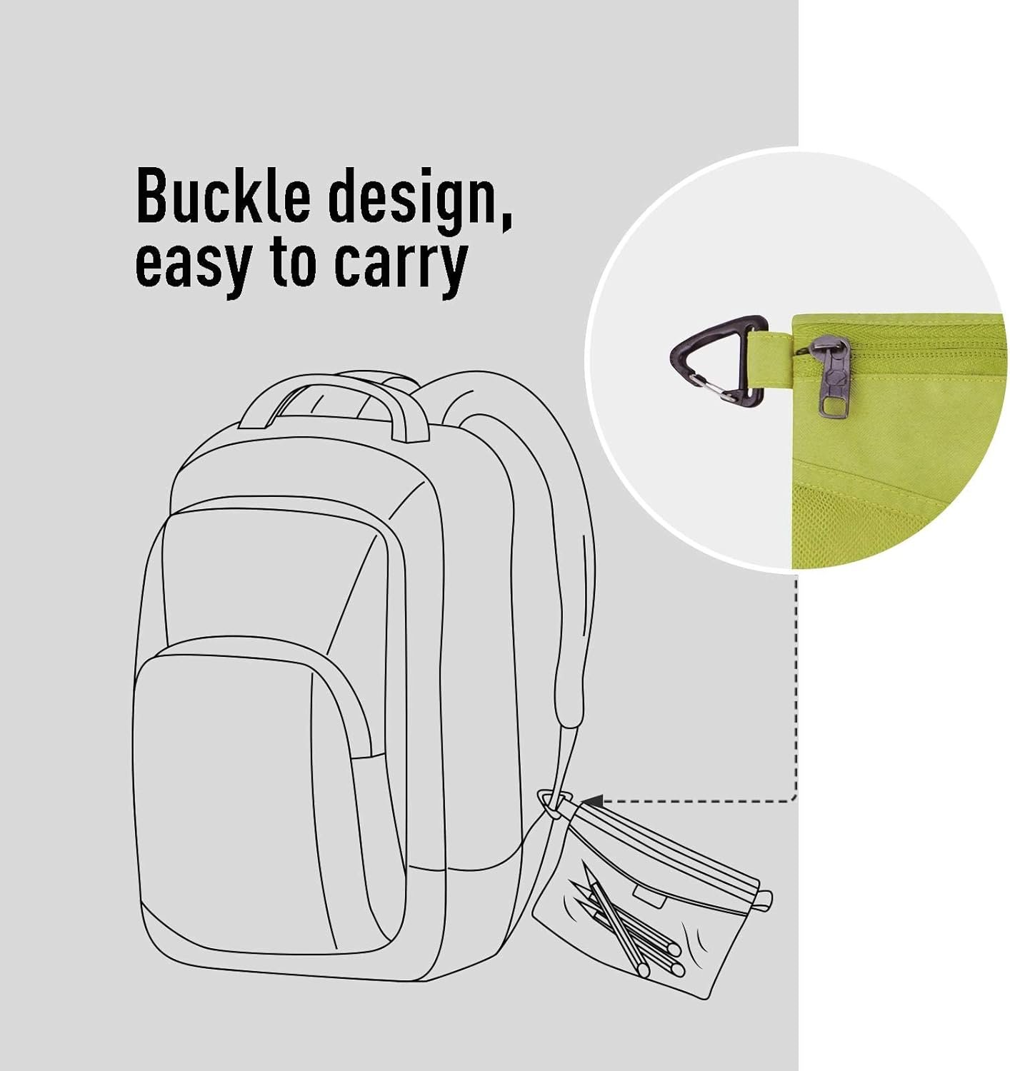 Private Label Water-Resistant Mesh Zipper Pouch Bags with Custom Logo for Storage Travel Office (Green, Large) Factory Direct