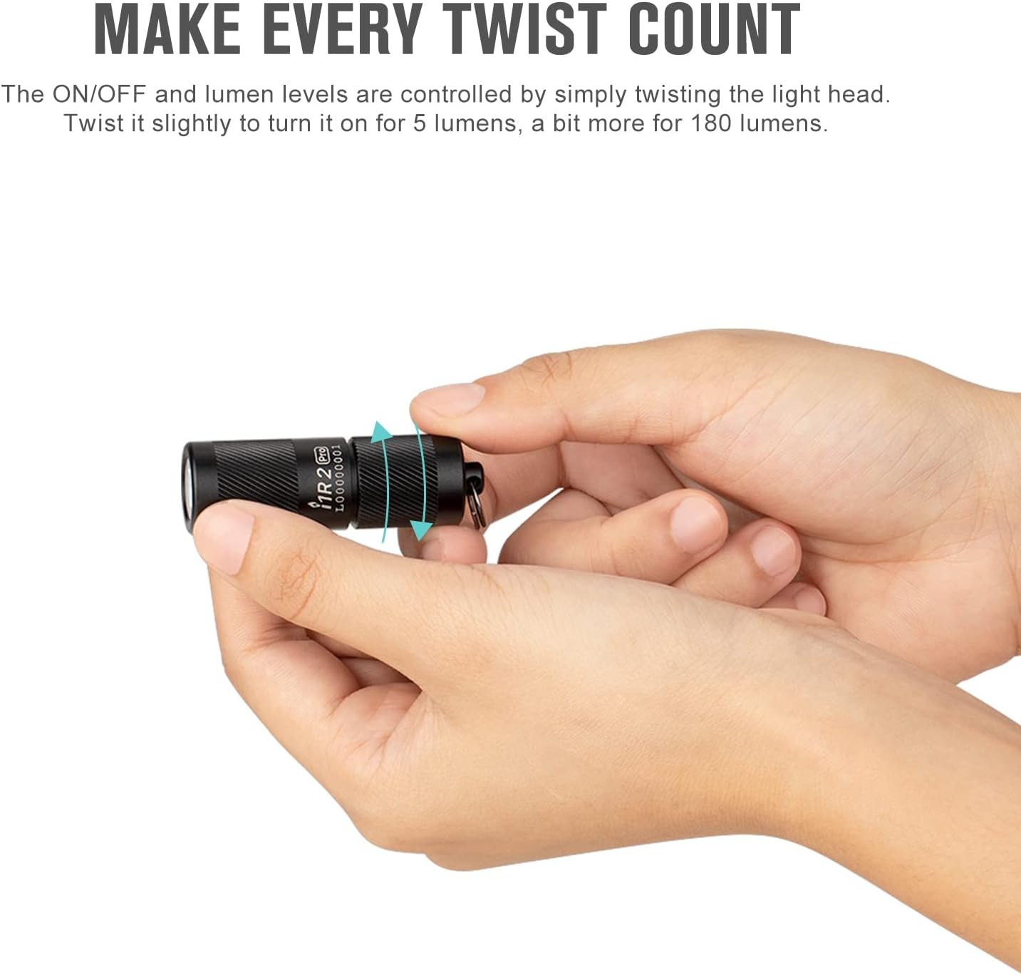 Private Label 180 Lumens EDC Rechargeable Keychain Flashlight Slim Mini Handheld Light with Custom Logo Built-in Rechargeable Battery Type-C USB Cable for Everyday Carry Supplier Black