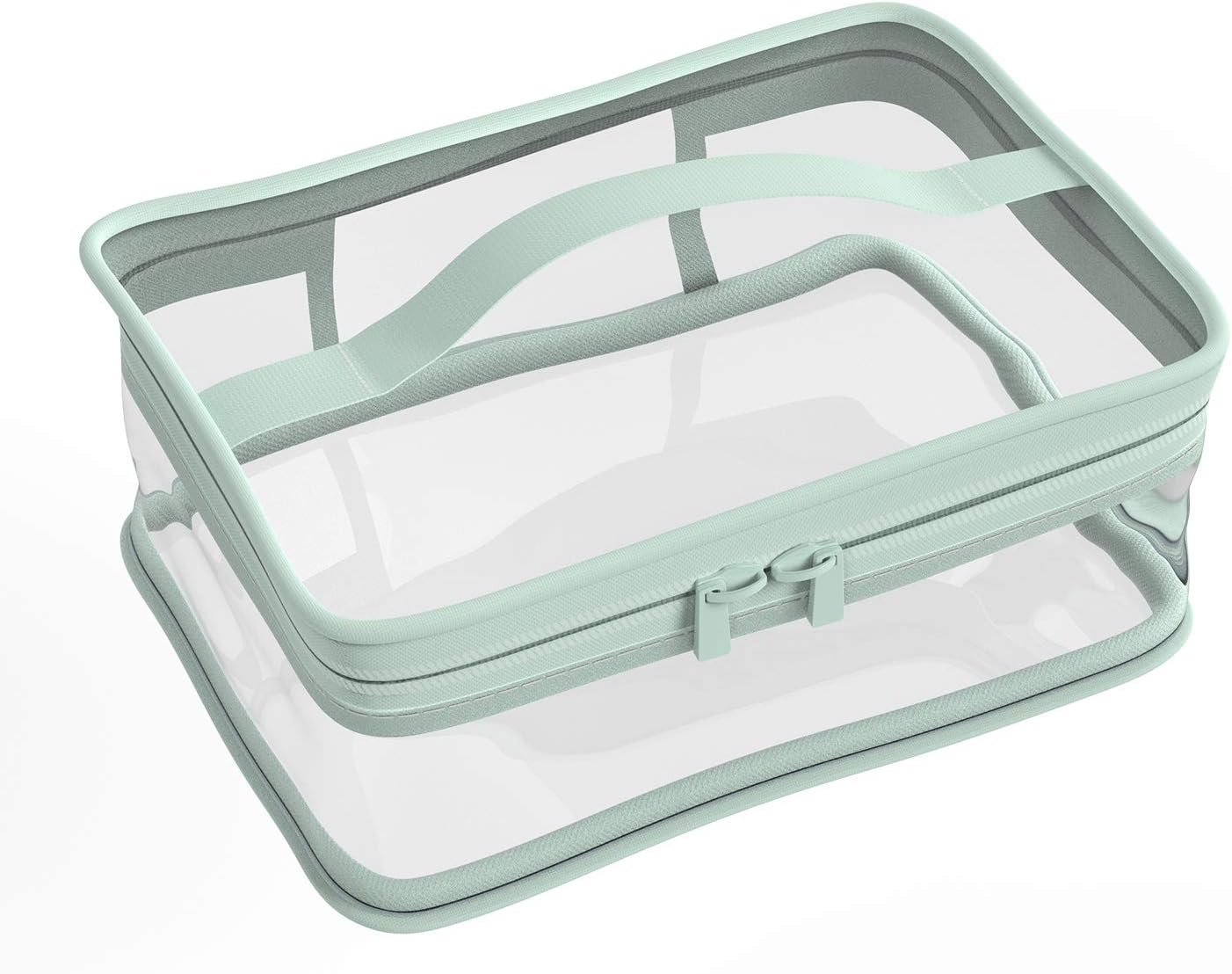 Custom Logo Waterproof Zipper Makeup Bag Private Label Portable Travel Storage Pouch Factory 2 Pcs