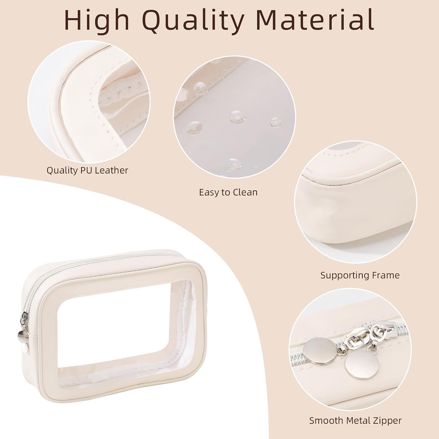 Private Label 5PCS Clear Diaper Bag Organizer Pouch Set TSA Approved Waterproof Toiletry Cosmetic Bags with Zipper Custom Logo Purse Travel Organizer Pouches for Women and Kids Manufacturer