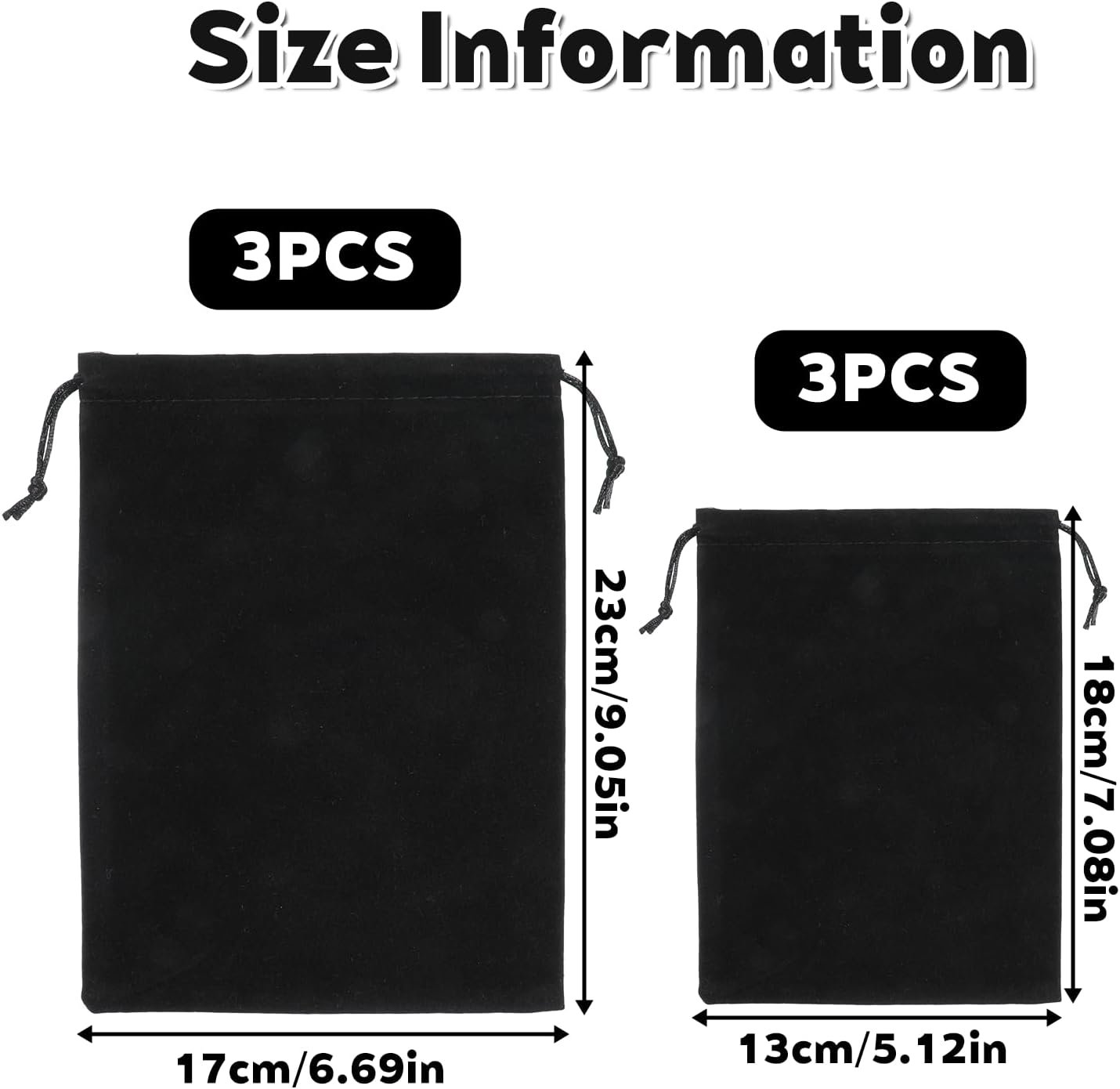 Private Label Black Velvet Jewelry Pouches with Drawstrings 6 Pack 2 Sizes 5x7 & 6x9 Inch Custom Logo for Candy Gifts Wedding Party Favors Christmas Manufacturer