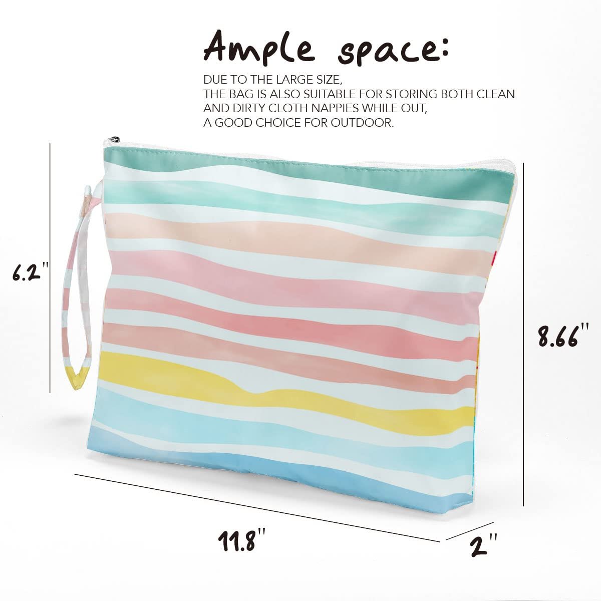 Custom Logo Waterproof Wet Dry Bag Large for Swimsuit Beach Travel Diaper Toiletry Makeup Zipper Pouch Private Label Starfish Sea Rainbow Gifts for Women Manufacturer
