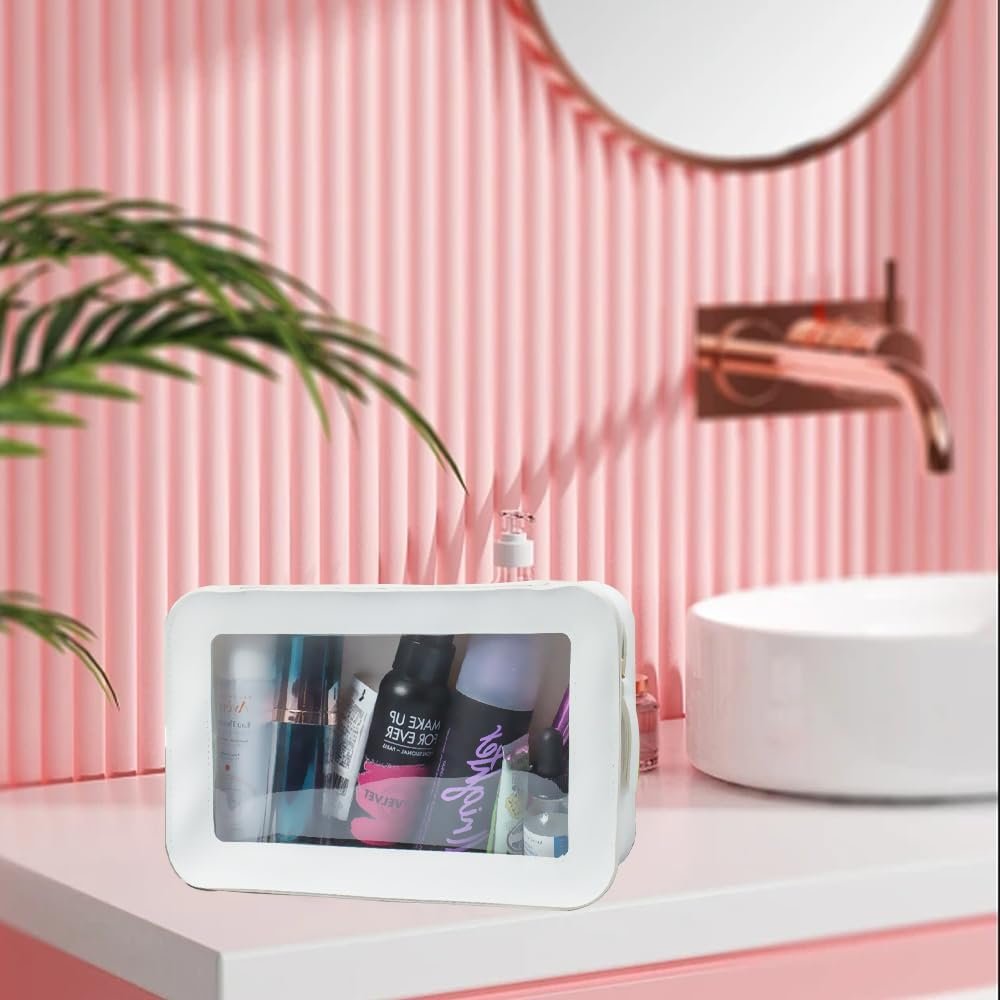 Private Label Small Clear TSA Approved Makeup Bag, Custom Logo Portable Toiletry Zipper Cosmetic Travel Organizer Case, Factory Mini Makeup Pouch for Purse Car Women Men