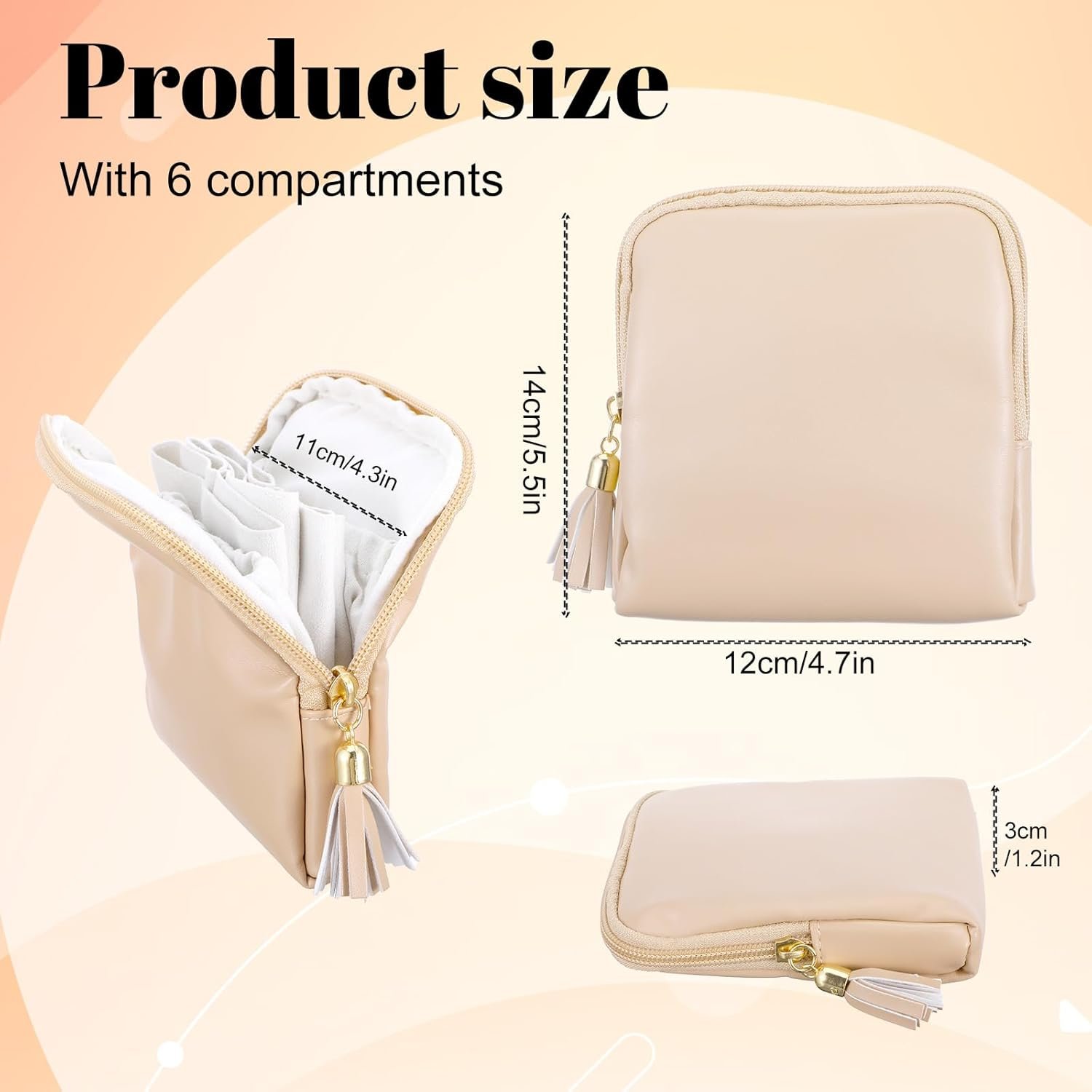 Custom Logo Small Travel Jewelry Case Organizer for Women Zipper Velvet Interior Brown Pouch Bag Private Label Portable Jewelry Box Factory for Gemstones Healing Crystal Bracelets