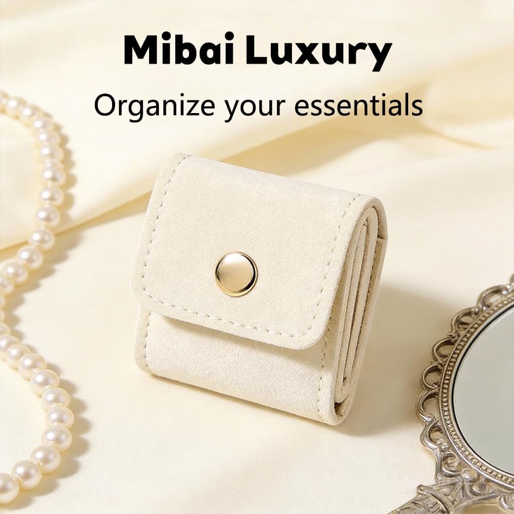 Private Label 6 Pack Mini Jewelry Travel Cases, Custom Logo Leather Foldable Organizer Pouches for Earrings Necklaces Rings, Portable Bags Manufacturer for Women Girls