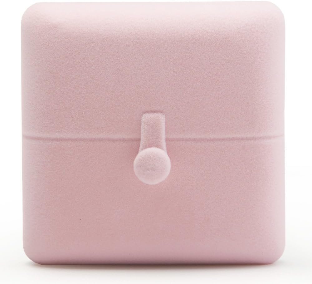 Private Label Pink Velvet Jewelry Packaging Box - Custom Logo Pendant Earrings Display Storage Case Factory