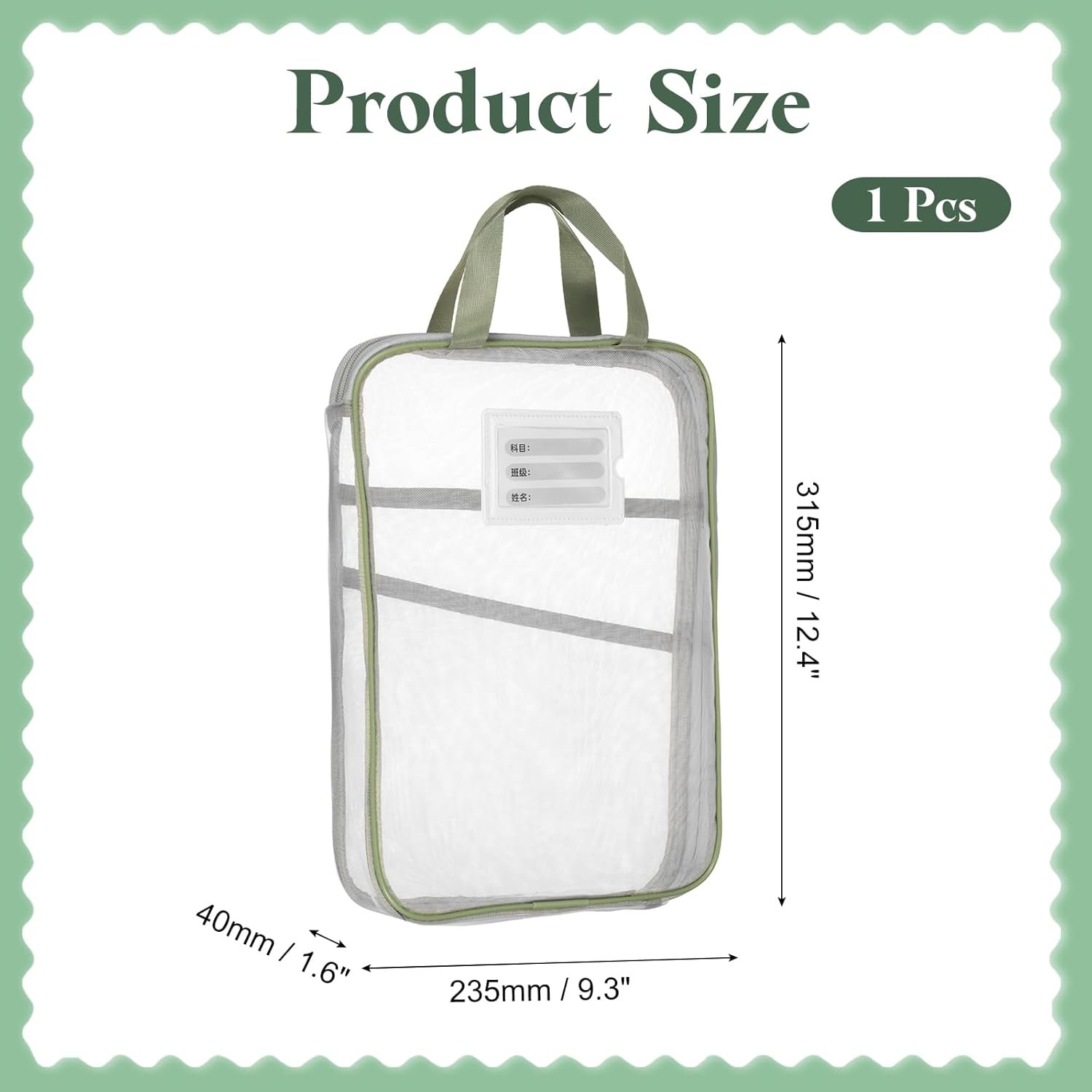 Private Label Mesh Zipper Pouch Manufacturer 12.4x9.3 Transparent Multi-Layer A4 Document Organizer with Handle Support Rod for Office Home Educational Custom Logo Green Private Label Mesh Zipper Pouch Manufacturer 12.4x9.3 Transparent Multi-Layer A4 Document Organizer with Handle Support Rod for Office Home Educational Custom Logo Green