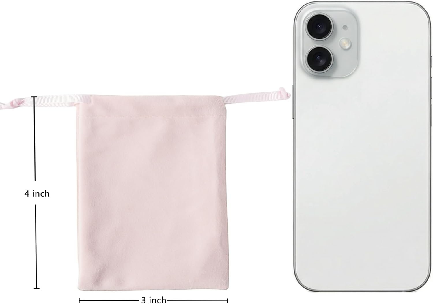 Custom Logo 12pcs Light Pink Velvet Drawstring Bags 3x4 Inches Private Label Small Jewelry Pouches Gift Bags for Storage Wedding Party Christmas Favors Supplier