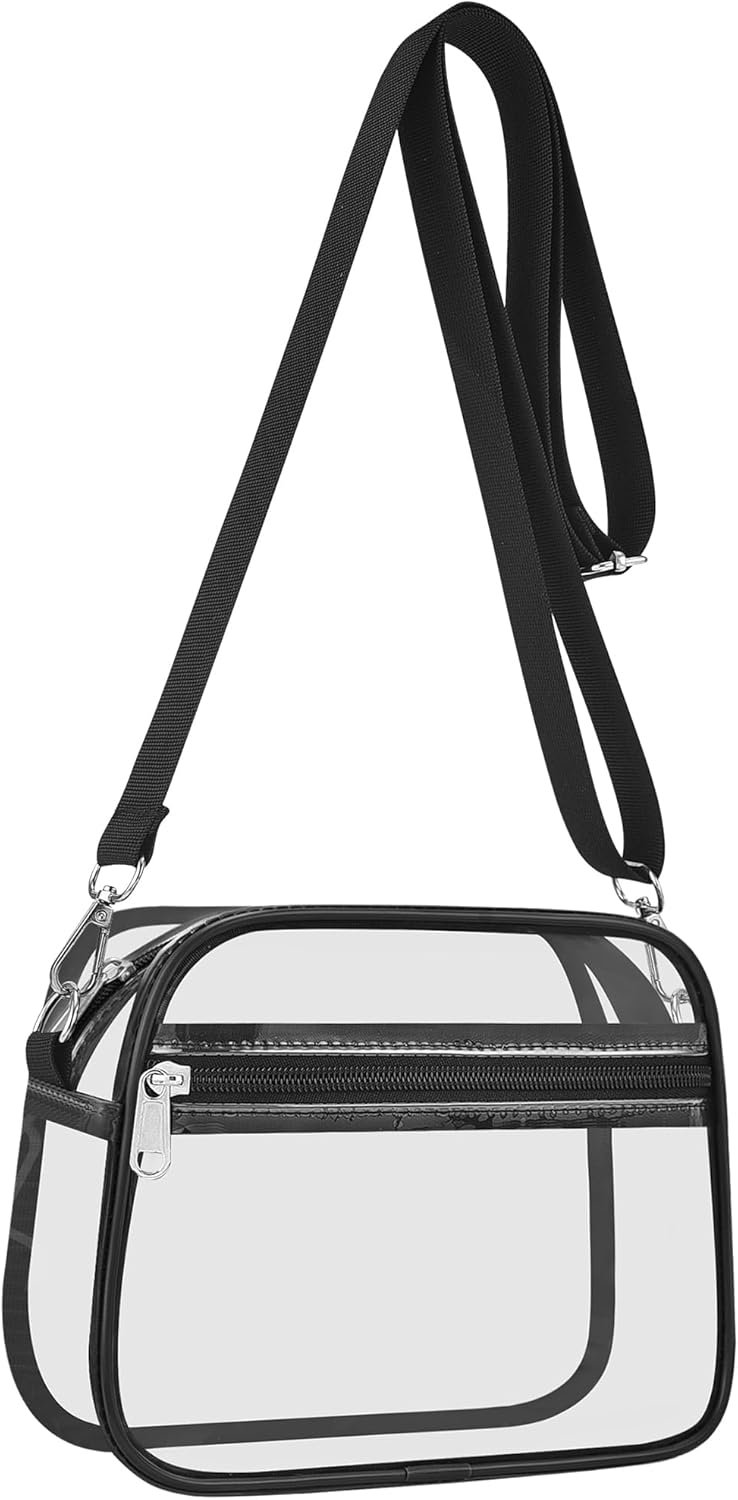 Private Label Clear Stadium Event Bags Sports Fan Handbags Purses with Adjustable Strap Custom Logo Manufacturer