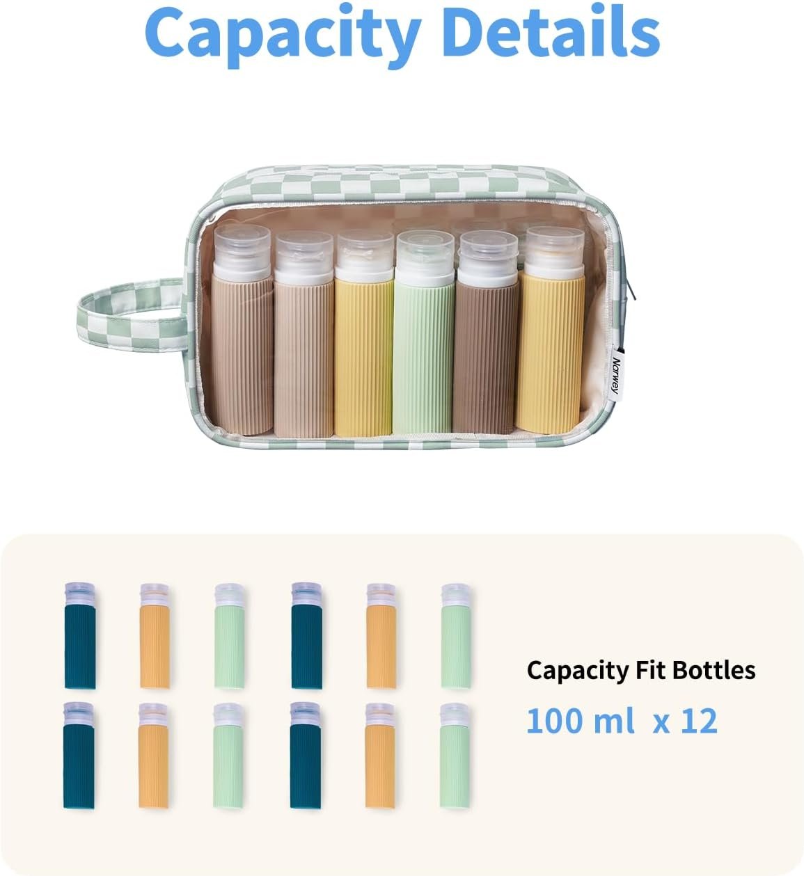 Private Label Clear Toiletry Travel Bags for Women Men Custom Logo Zipper Toiletries Makeup Cosmetic Skincare Organizer Supplier Mint Green Checkerboard