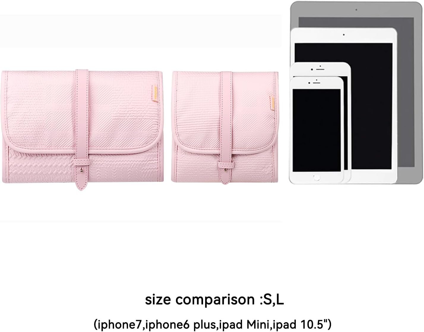 Private Label Travel Jewelry Organizer Case Manufacturer Large Foldable Storage Pouch Roll for Necklaces Rings Earrings Bracelets Custom Logo Light Pink