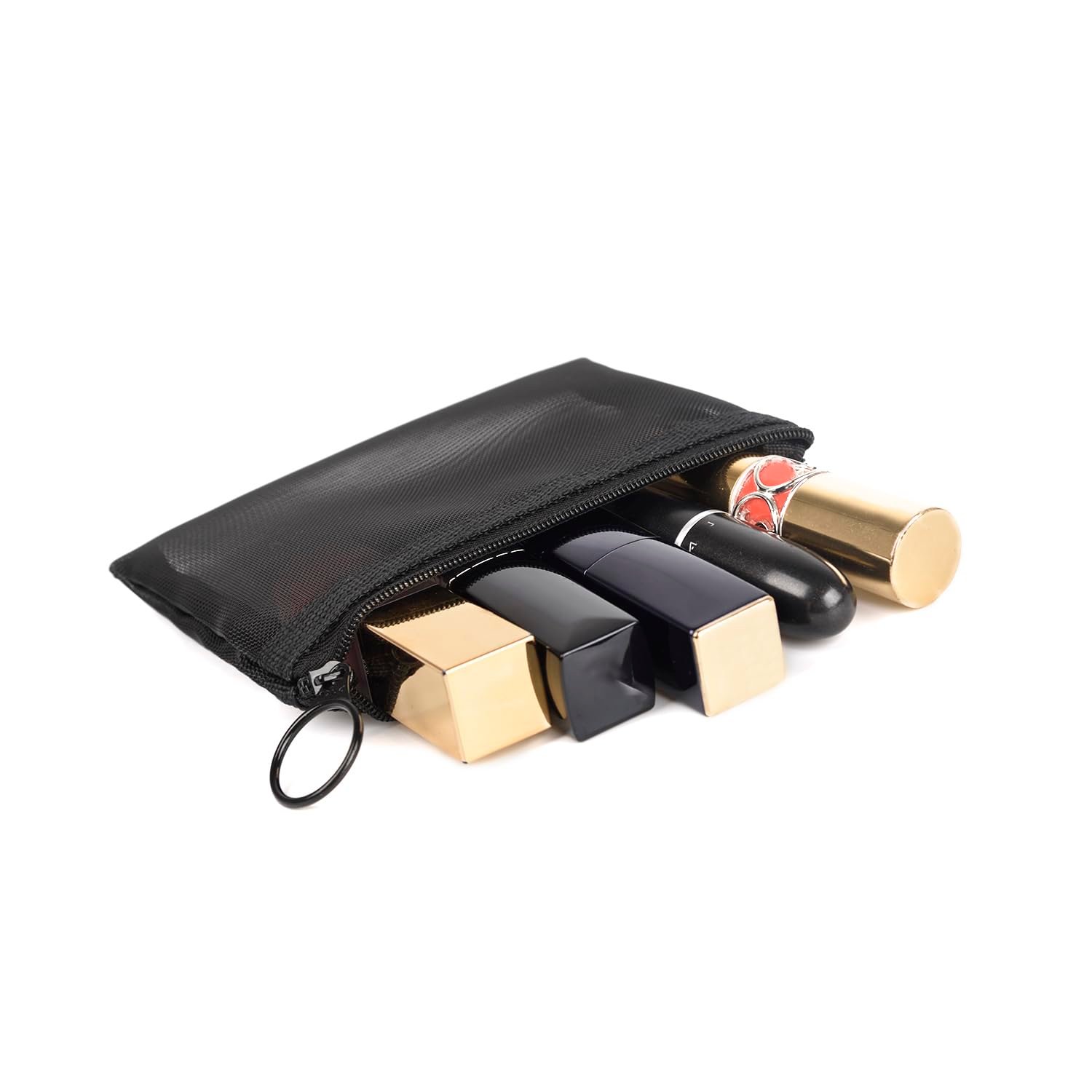 Custom Logo Mini Zipper Mesh Bags 4