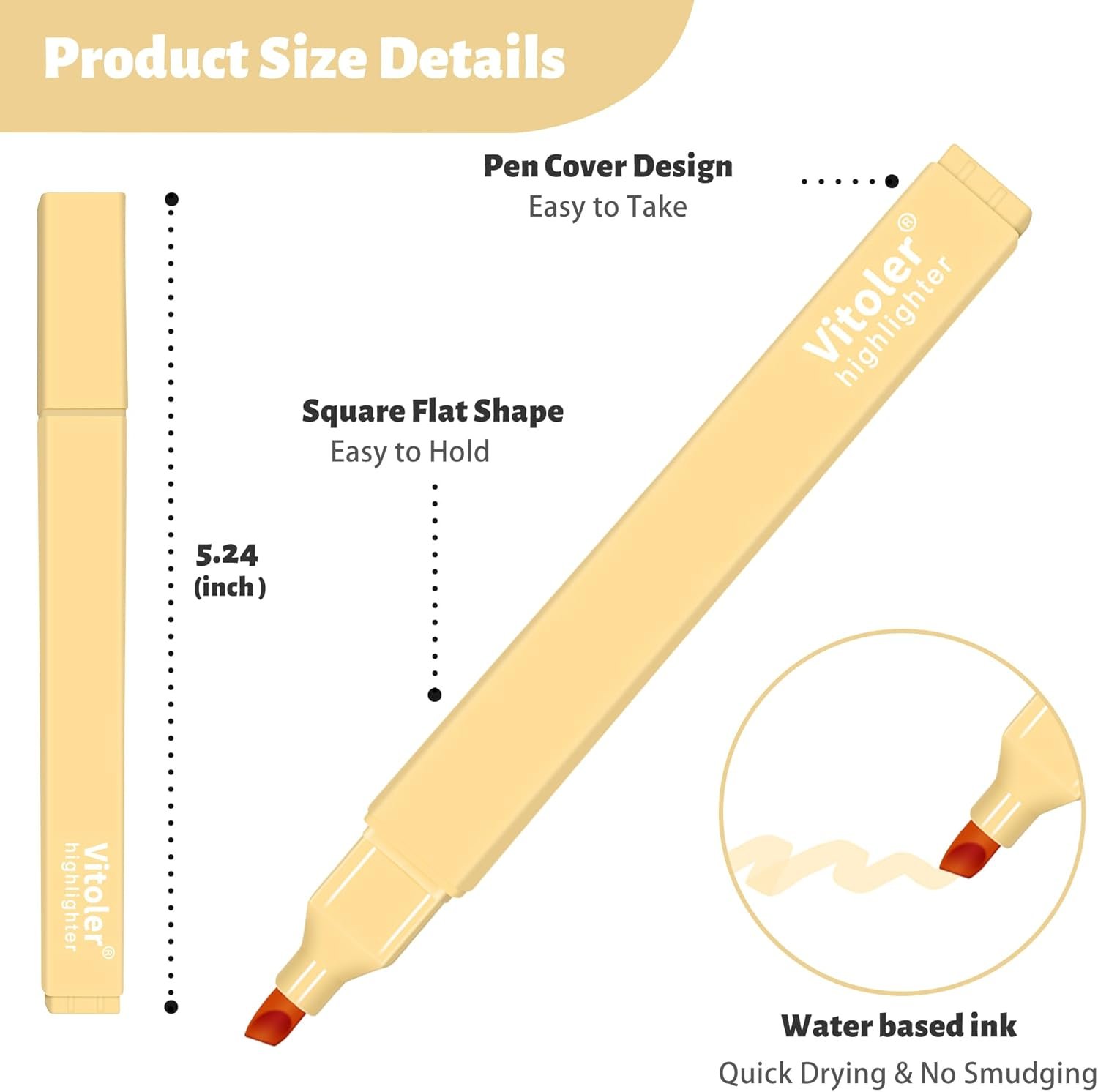 Private Label 20Pcs Assorted Colors Highlighters Chisel Tip Bible Pens and Pastel Markers from Supplier for Journaling Planner Notes Graduation Gifts with Custom Logo