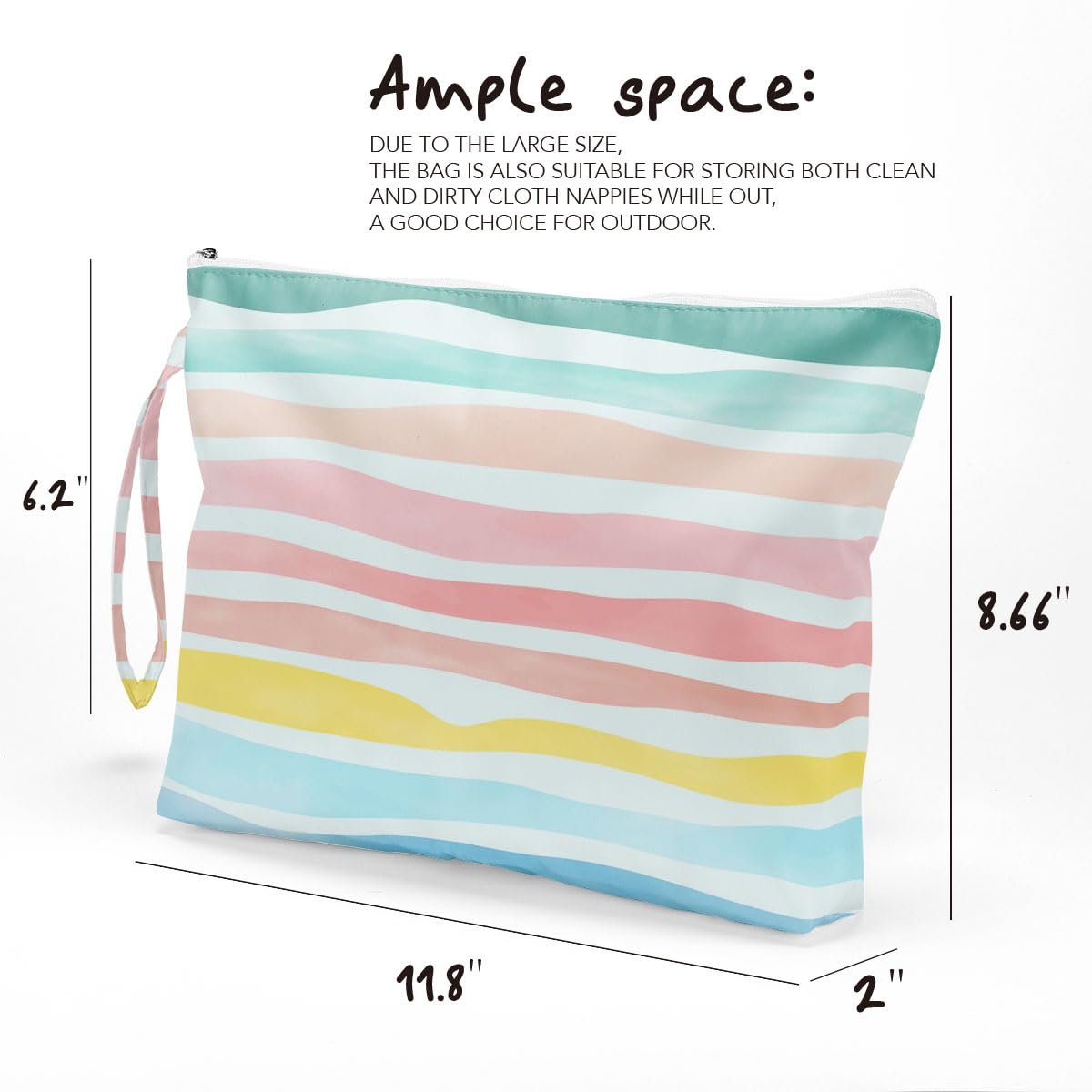 Custom Logo Waterproof Wet Dry Bag Large for Swimsuit Beach Travel Diaper Toiletry Makeup Zipper Pouch Private Label Starfish Sea Rainbow Gifts for Women Manufacturer