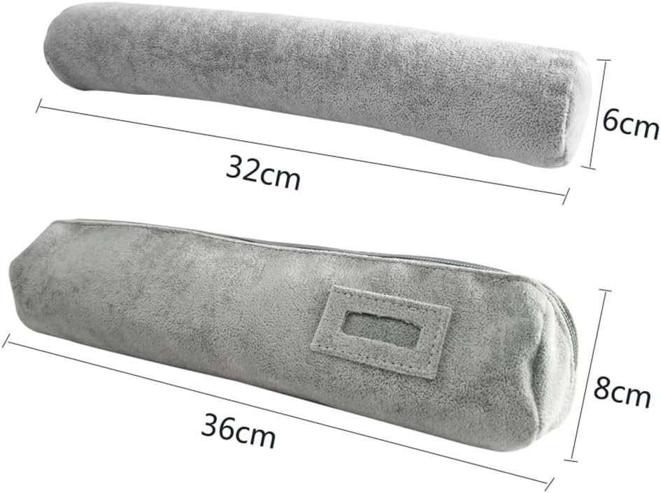 Private Label Bracelet Bangle Watch Roll Travel Pouch Jewelry Organizer - Black Gray Velvet Portable Zipper with Custom Logo Removable Roll Insert for 12.5