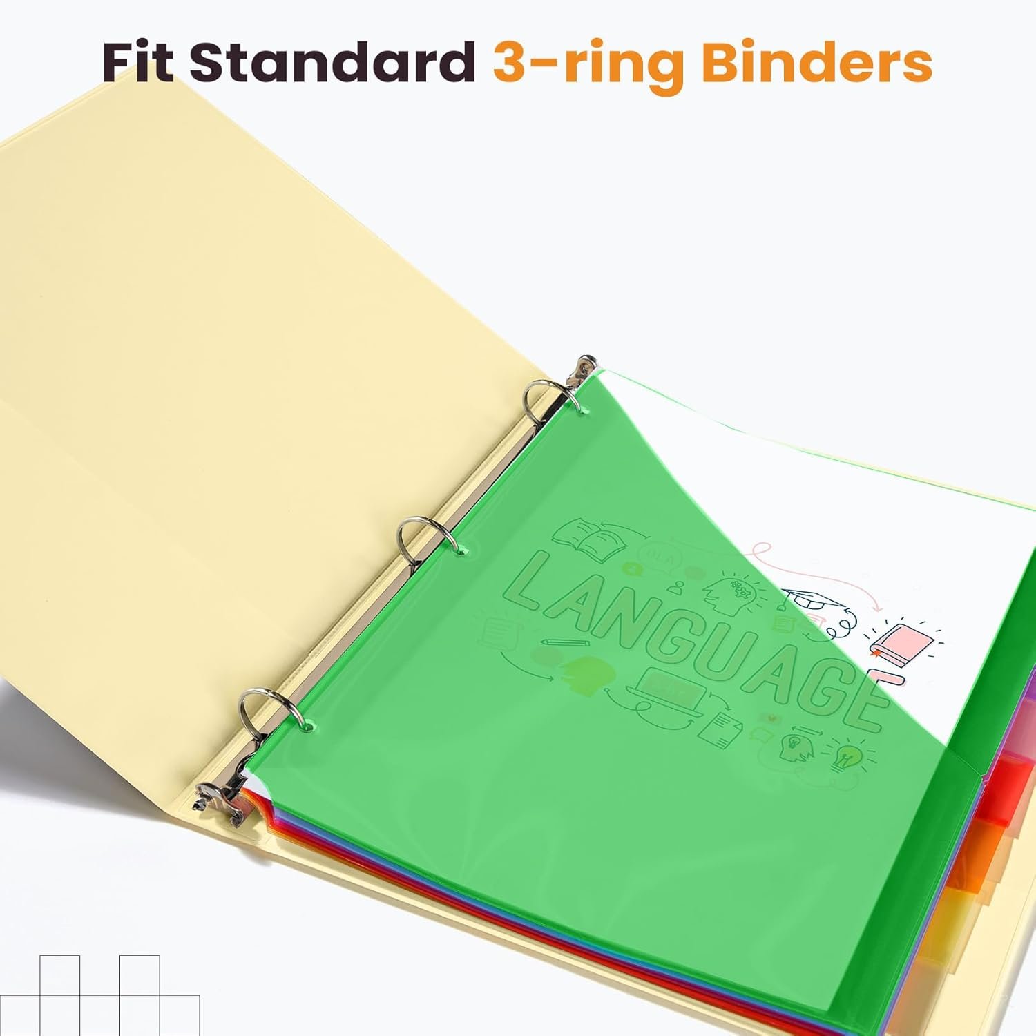 Private Label 16 Count Binder Dividers with Pockets 8 Insertable Big Tabs for 3 Ring Binders US Letter Size Multicolor Set of 2 Custom Logo Manufacturer