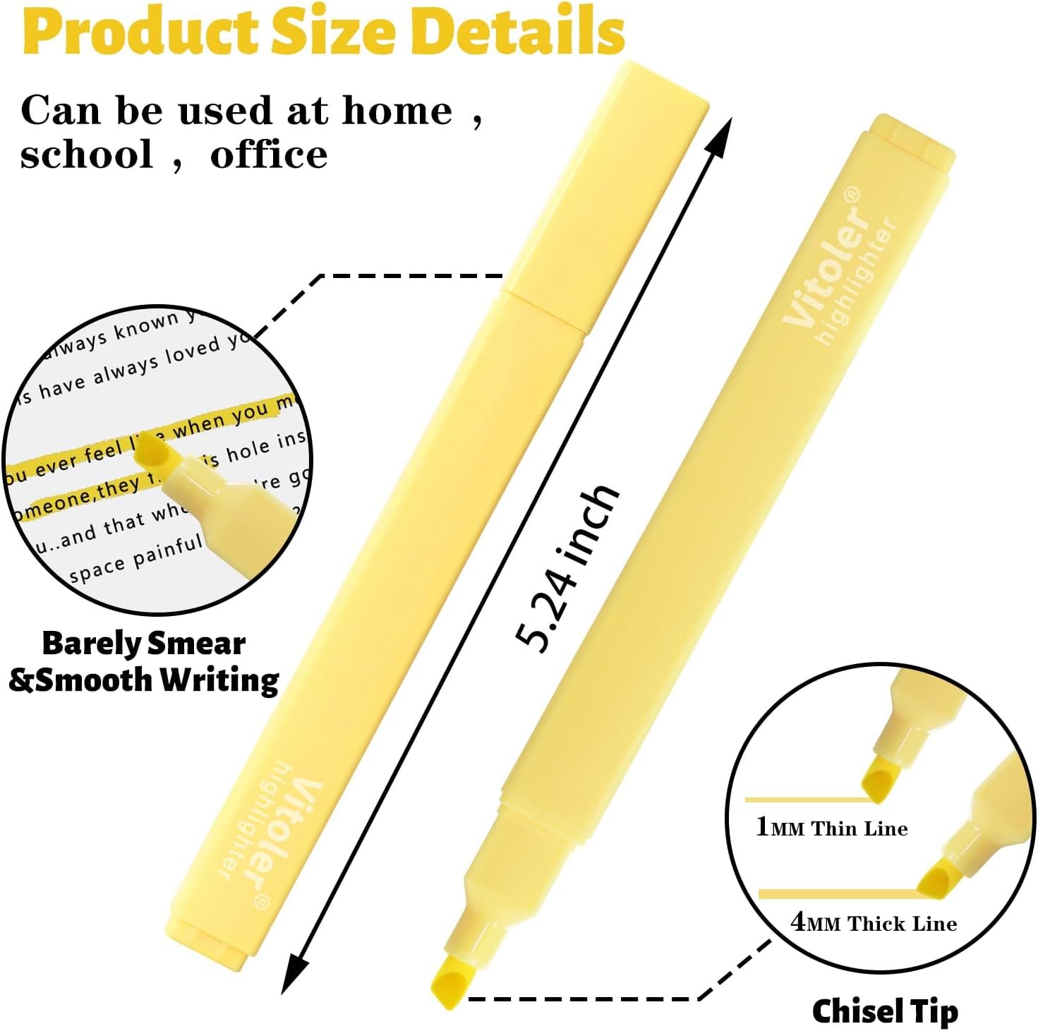 Custom Logo 8 pcs Aesthetic Pastel Highlighters Chisel Tip Book Highlighter Private Label No Bleed Bible Highlighter Candy Assorted Colors Manufacturer